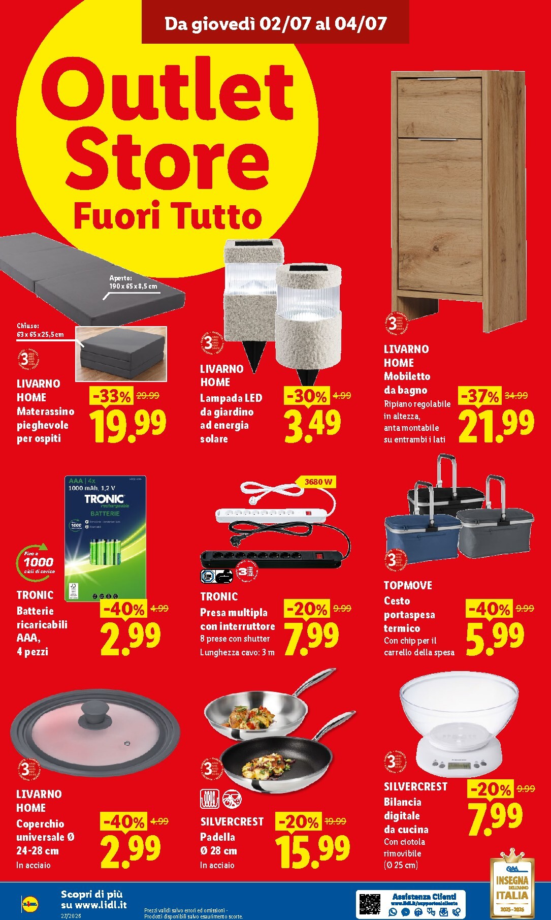 lidl - Volantino Lidl - Outlet Store Palermo per la prossima settimana dal giovedì 02/07/2026 al sabato 04/07/2026 - page: 4