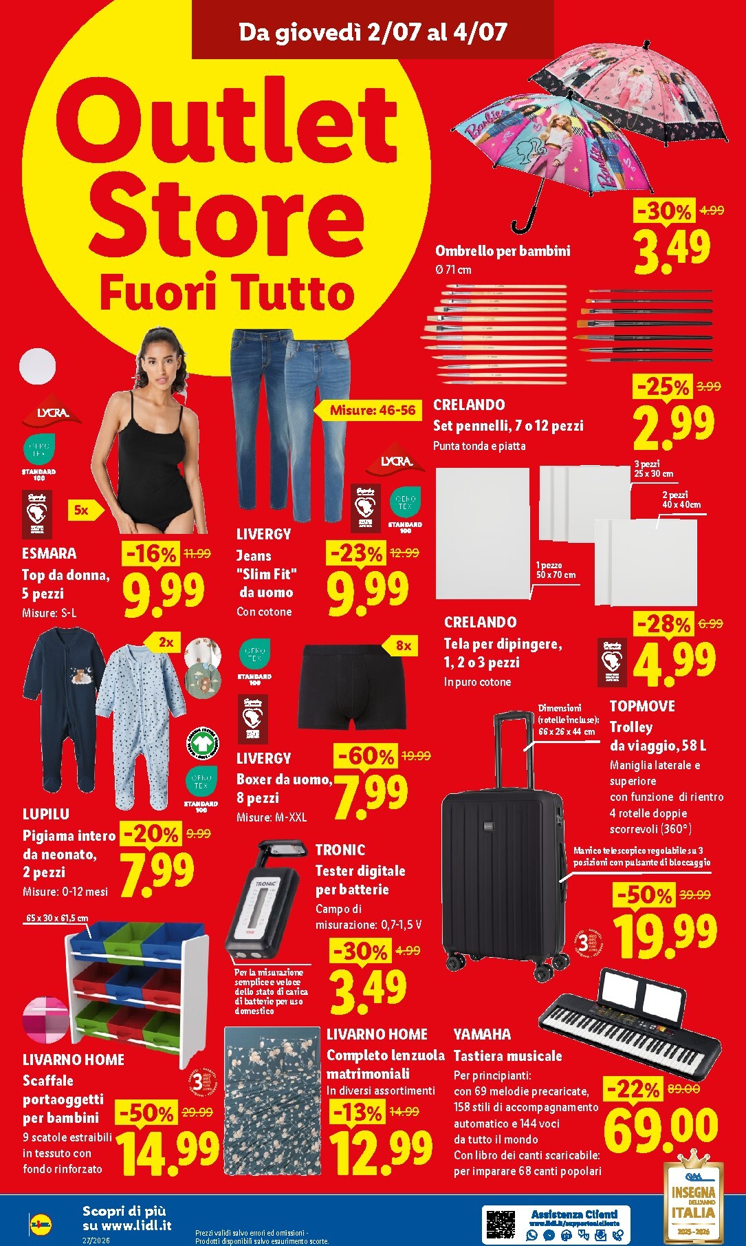 lidl - Volantino Lidl - Outlet Store Alessandria per la prossima settimana dal giovedì 02/07/2026 al sabato 04/07/2026 - page: 4