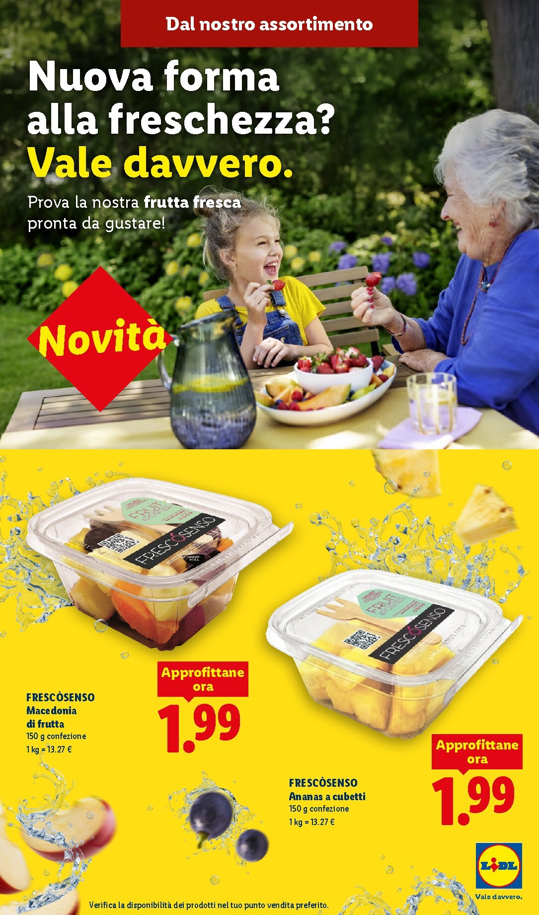 lidl - Volantino attuale di Lidl - Frutta fresca pronta da gustare valido dal sabato 04/07/2026 al giovedì 30/07/2026 - page: 1