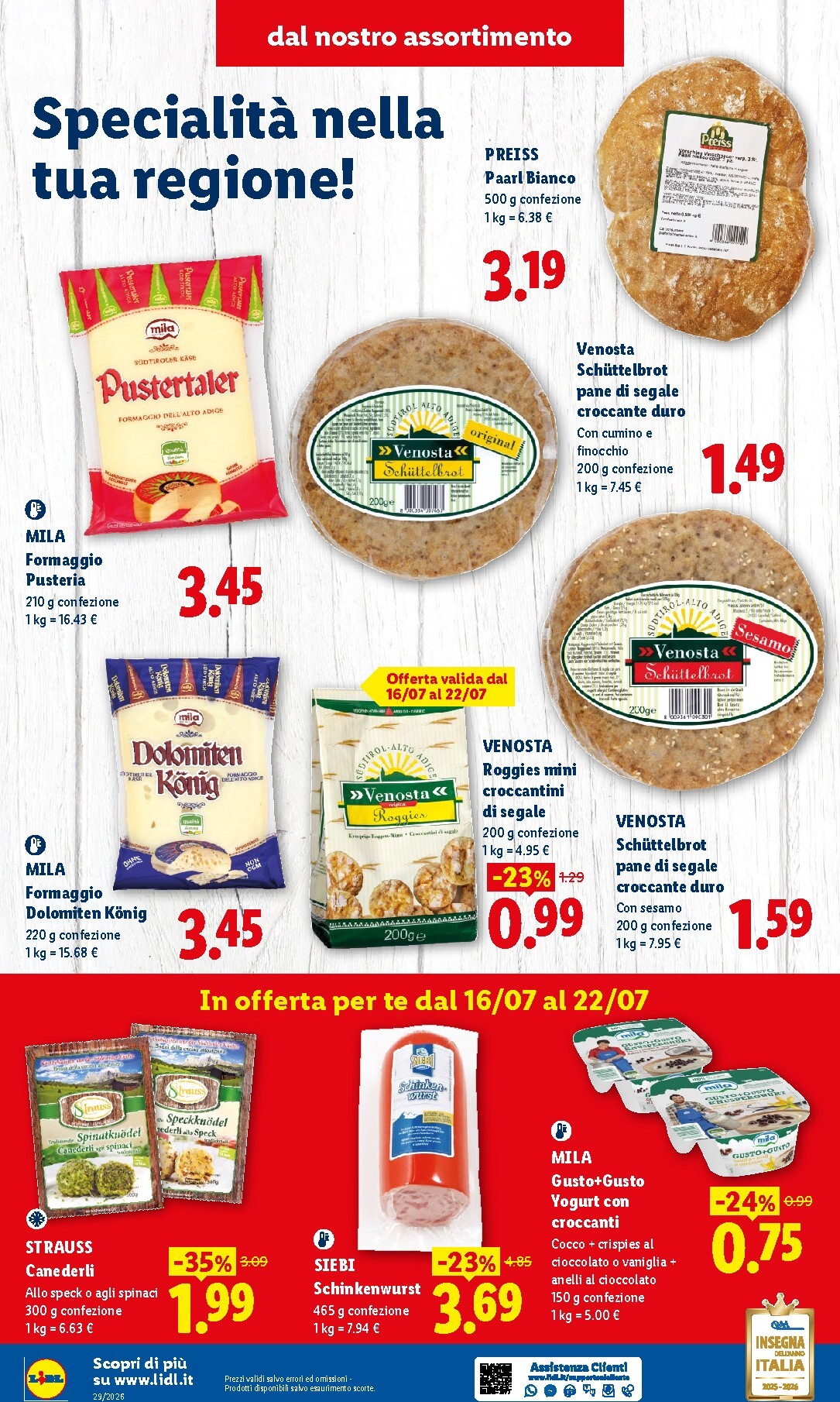 lidl - Volantino Lidl - Sapori del Trentino-Alto Adige per la prossima settimana dal giovedì 16/07/2026 al mercoledì 22/07/2026 - page: 4