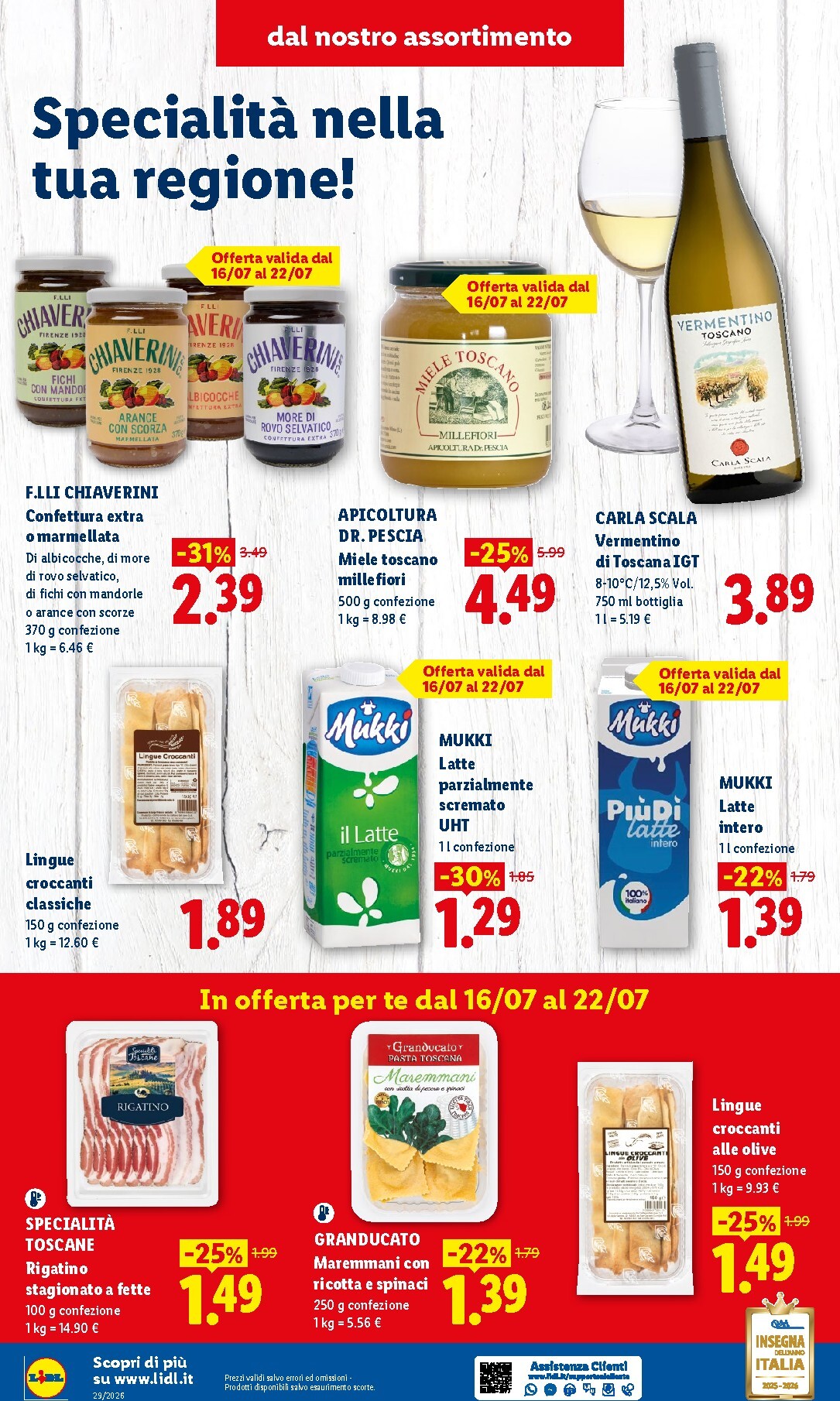 lidl - Volantino Lidl - Sapori della Toscana per la prossima settimana dal giovedì 16/07/2026 al mercoledì 22/07/2026 - page: 4