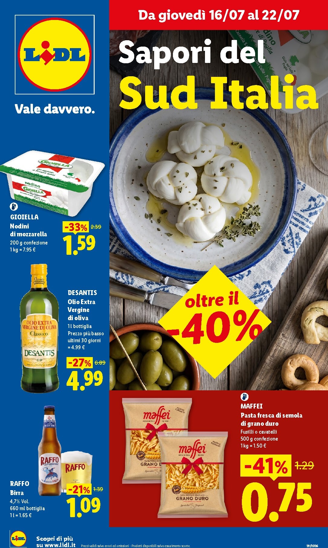 lidl - Volantino Lidl - Sapori del Sud Italia per la prossima settimana dal giovedì 16/07/2026 al mercoledì 22/07/2026