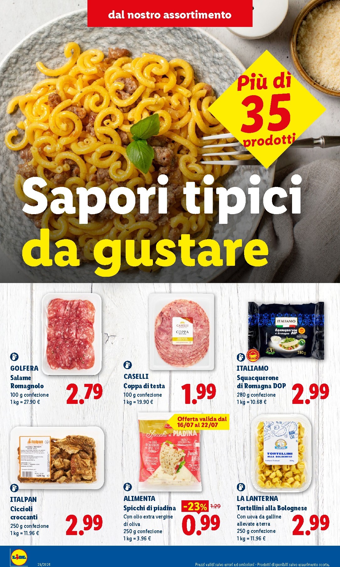 lidl - Volantino Lidl - Sapori dell'Emilia Romagna per la prossima settimana dal giovedì 16/07/2026 al mercoledì 22/07/2026 - page: 2