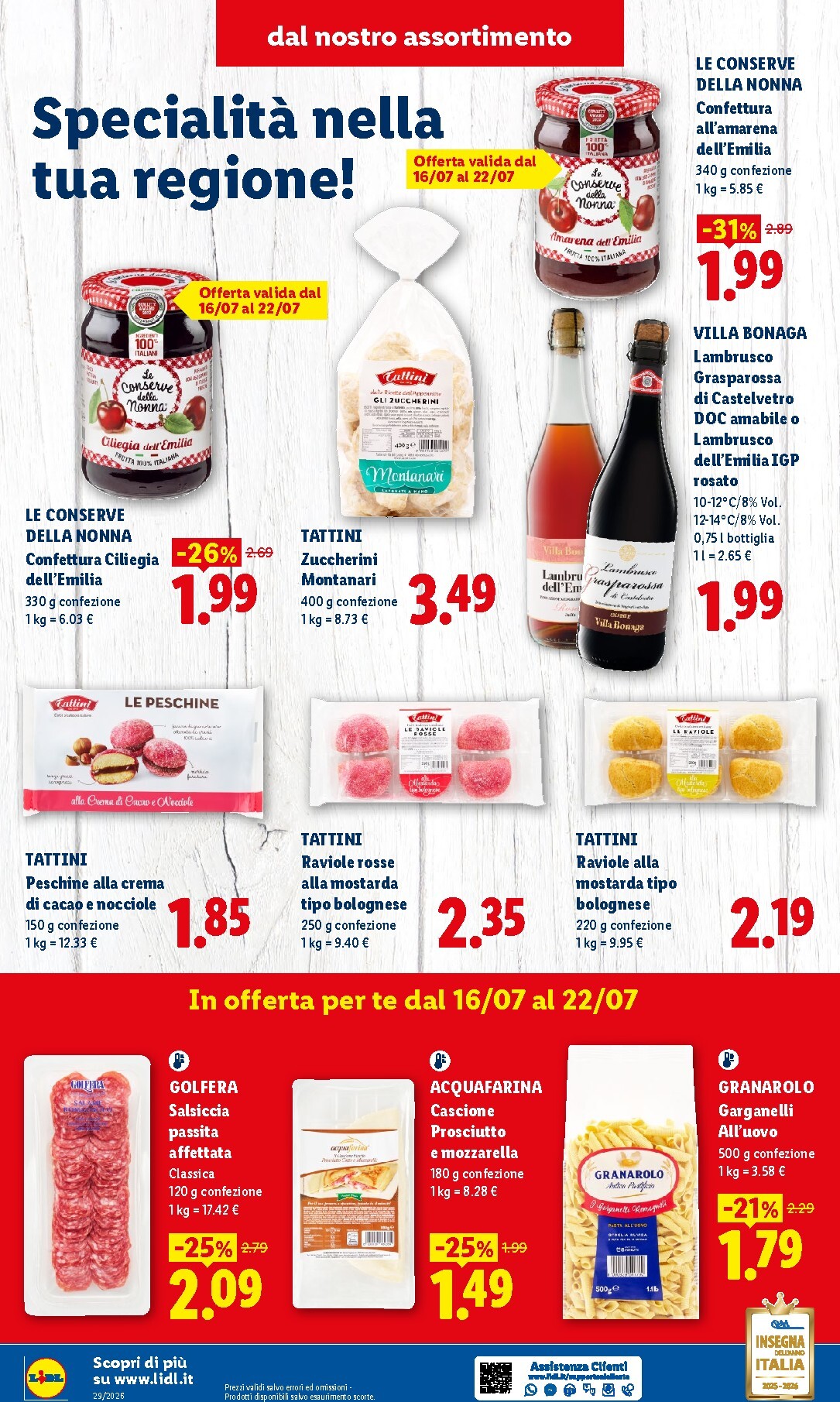 lidl - Volantino Lidl - Sapori dell'Emilia Romagna per la prossima settimana dal giovedì 16/07/2026 al mercoledì 22/07/2026 - page: 4
