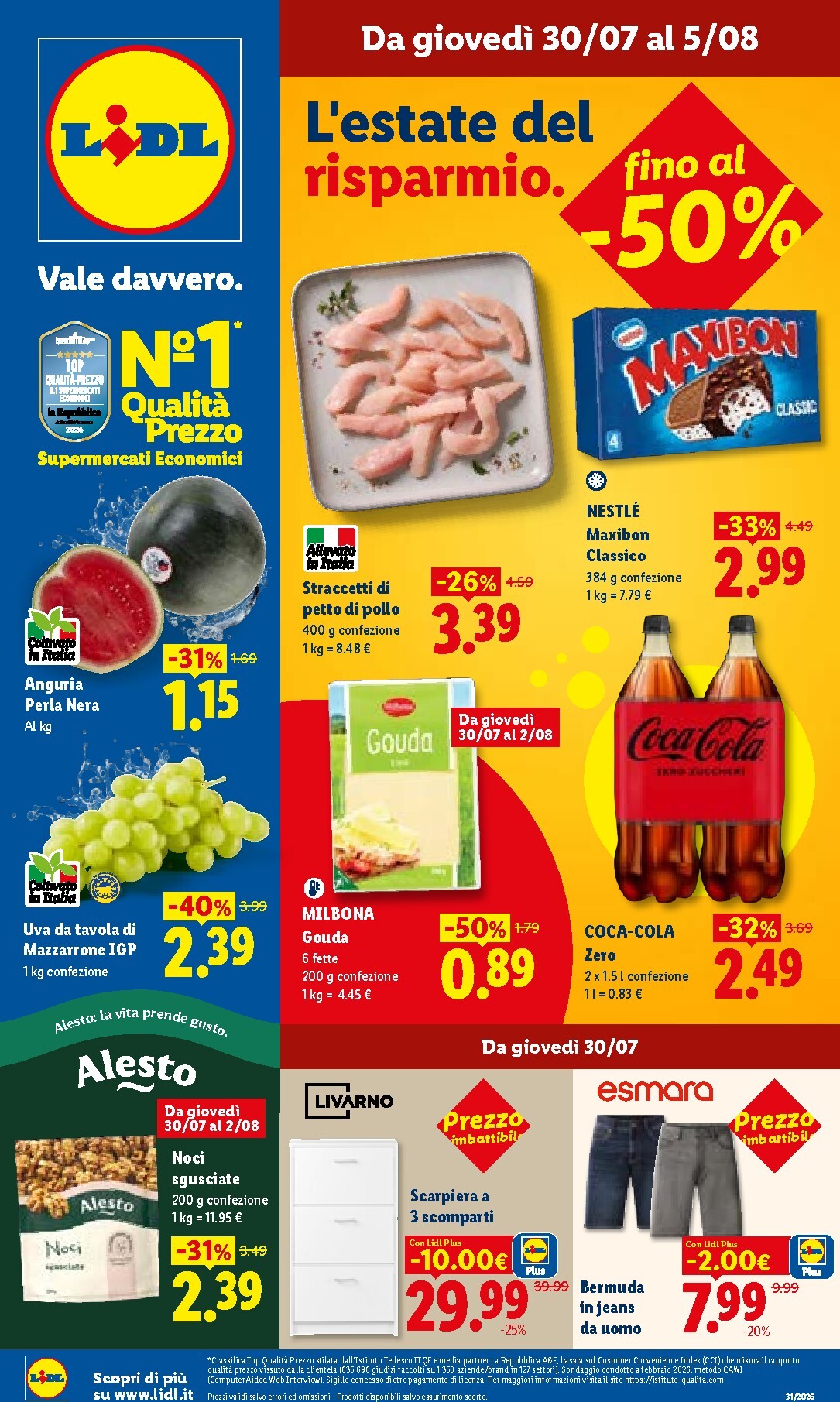 lidl - Volantino Lidl per la prossima settimana dal giovedì 30/07/2026 al mercoledì 05/08/2026