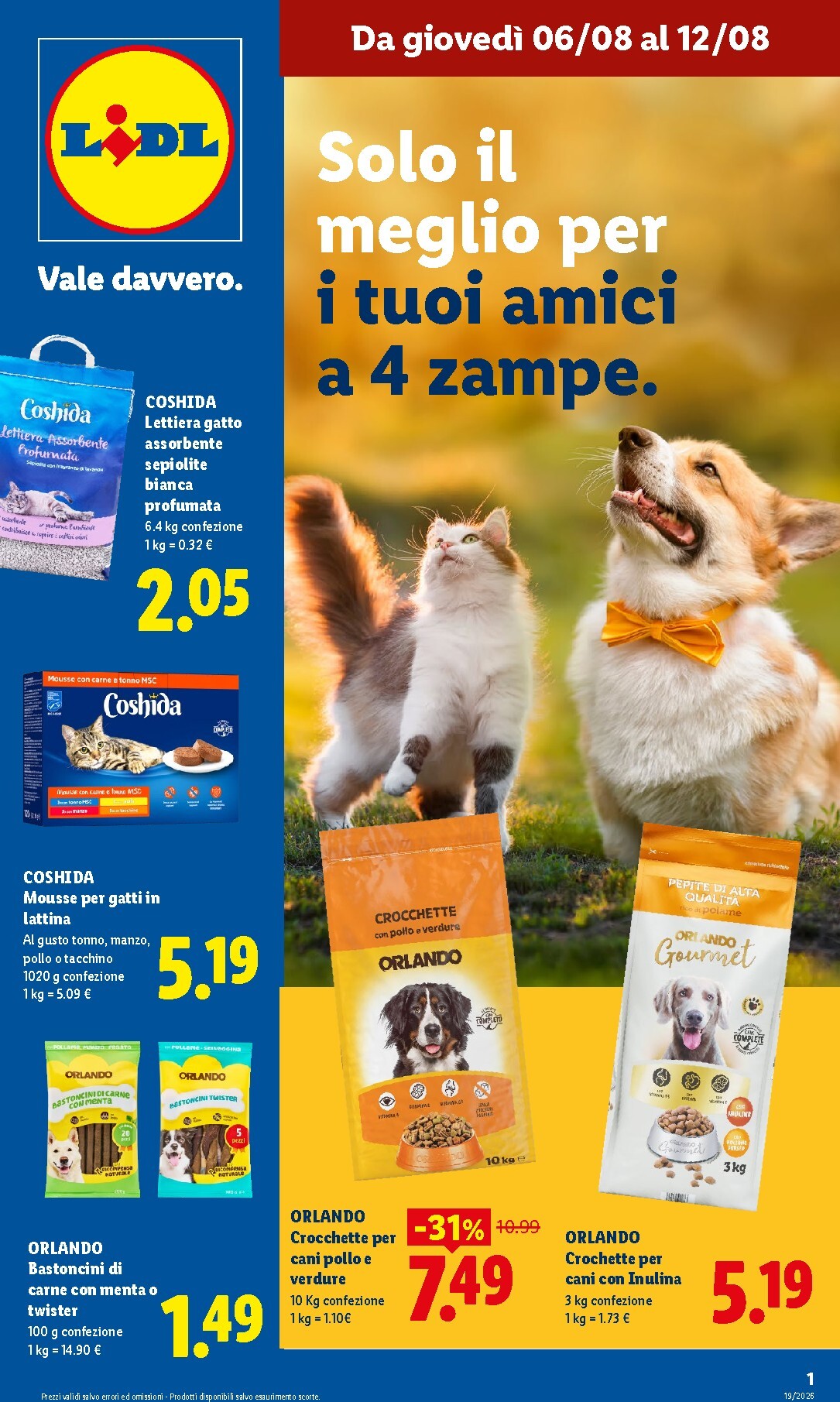 lidl - Volantino attuale di Lidl - Offerte per Animali valido dal giovedì 06/08/2026 al mercoledì 12/08/2026