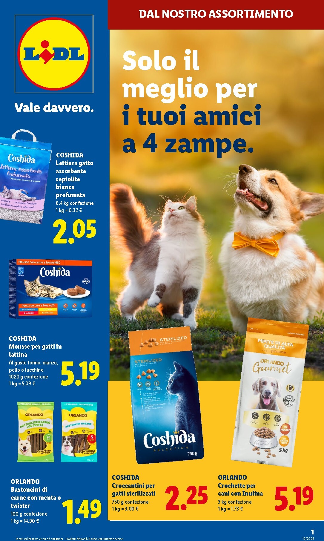 lidl - Volantino attuale di Lidl - Per i tuoi amici a 4 zampe valido dal giovedì 13/08/2026 al mercoledì 19/08/2026