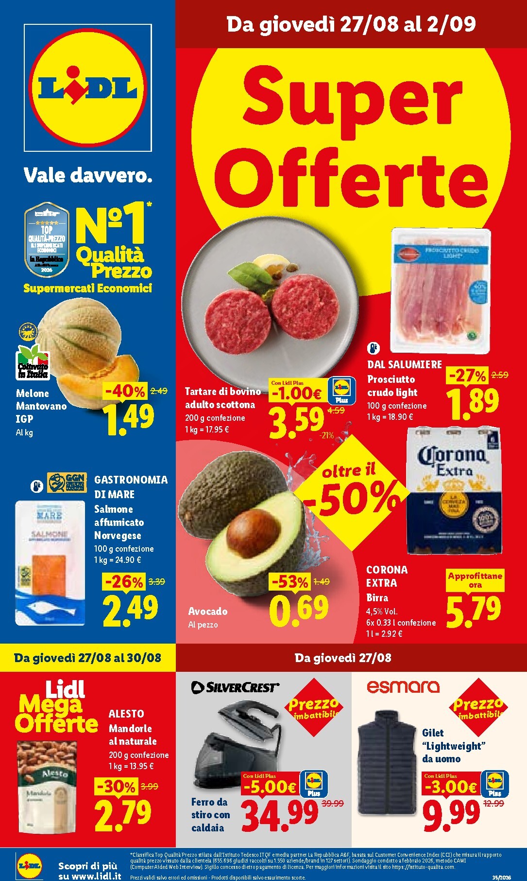 lidl - Volantino Lidl per la prossima settimana dal giovedì 27/08/2026 al mercoledì 02/09/2026 - page: 1