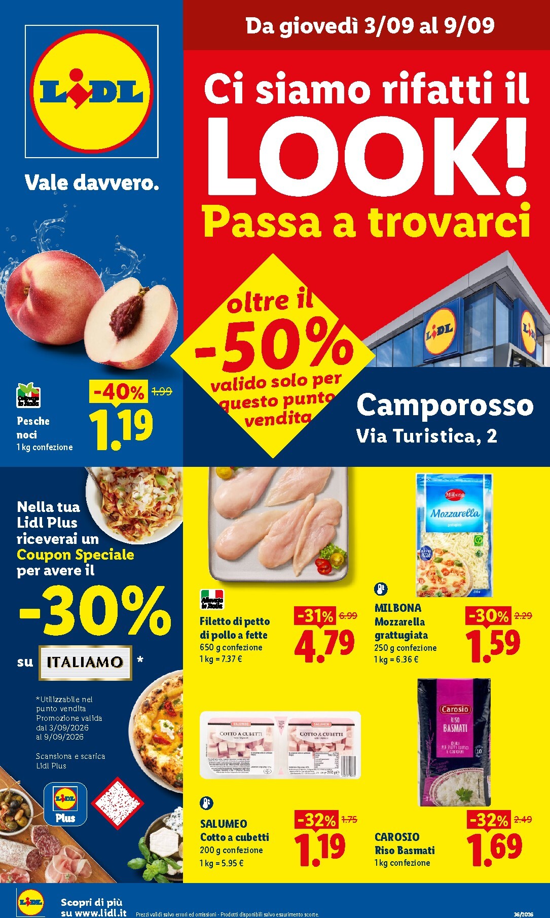 lidl - Volantino Lidl - Ci siamo rifatti il look! per la prossima settimana dal giovedì 03/09/2026 al mercoledì 09/09/2026