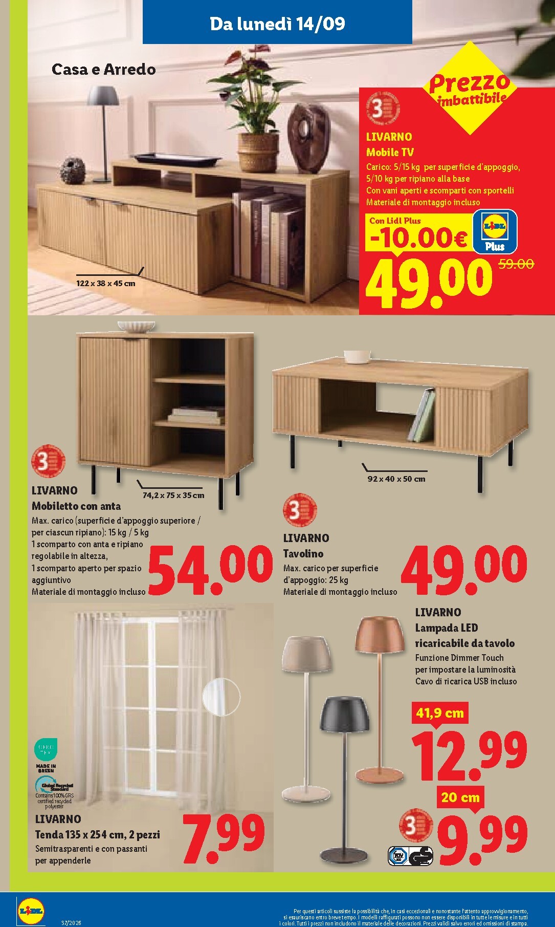 lidl - Volantino attuale di Lidl valido dal giovedì 10/09/2026 al mercoledì 16/09/2026 - page: 44