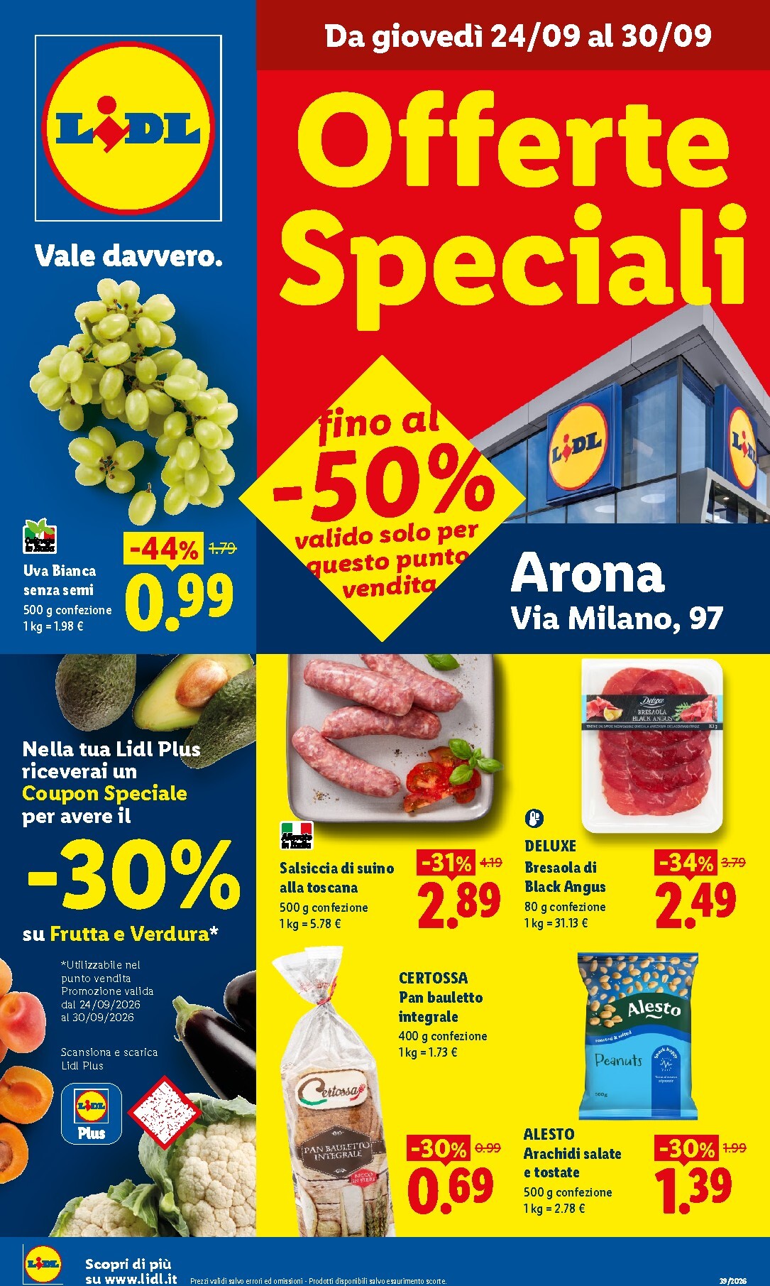 lidl - Volantino Lidl - Offerte Speciali Arona per la prossima settimana dal giovedì 24/09/2026 al mercoledì 30/09/2026