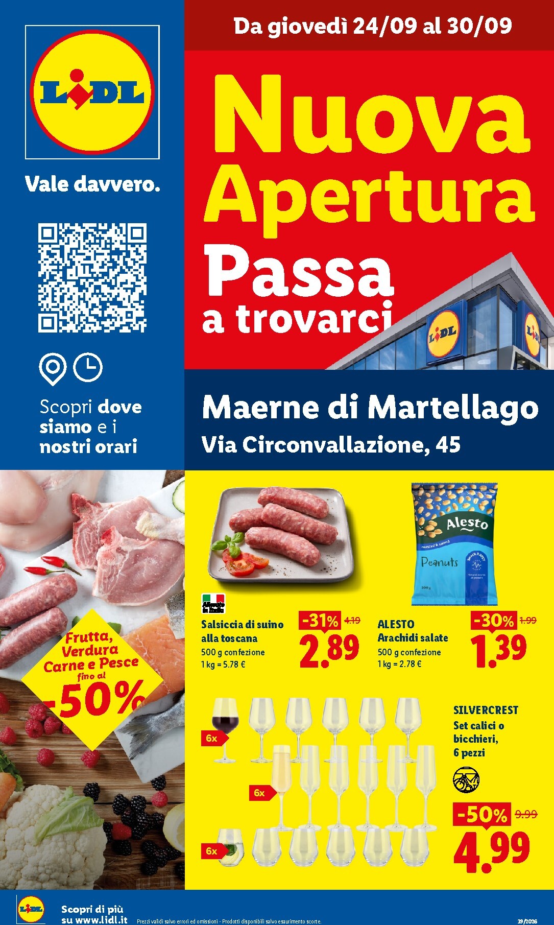 lidl - Volantino Lidl - Nuova apertura - Maerne di Martellago per la prossima settimana dal giovedì 24/09/2026 al mercoledì 30/09/2026