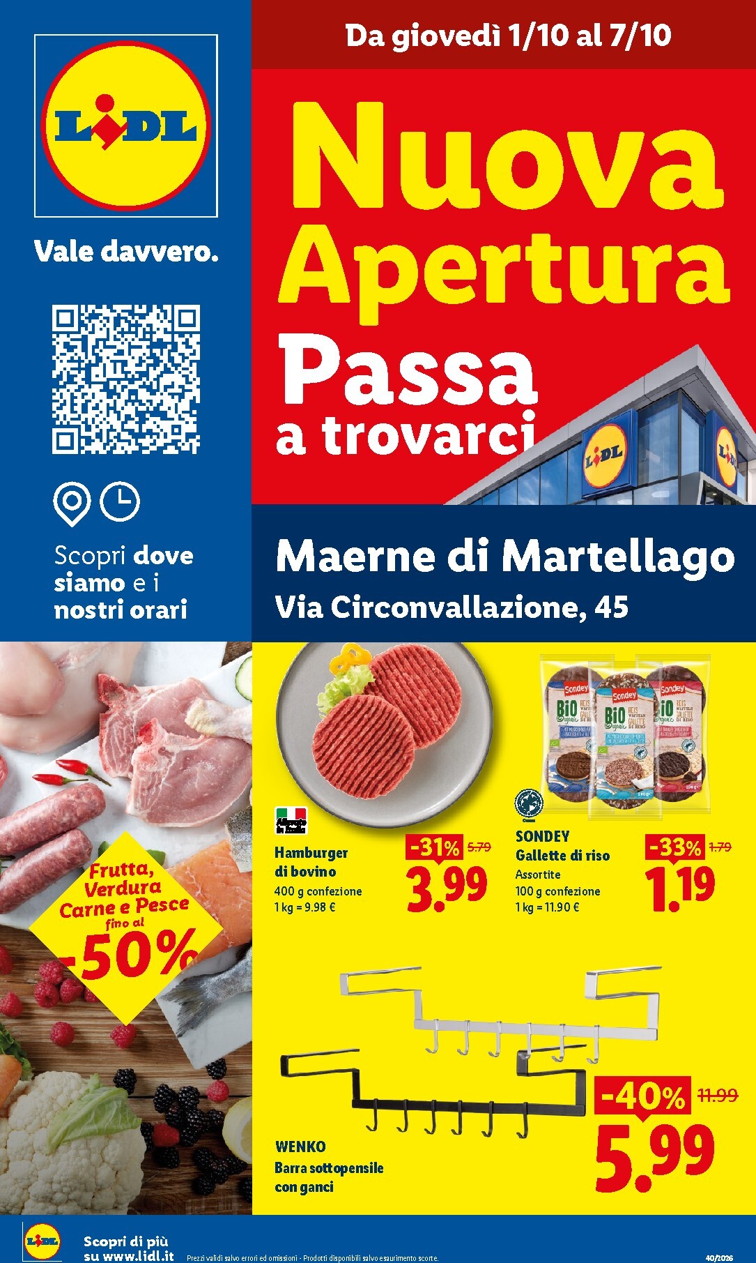 lidl - Volantino Lidl - Nuova apertura - Maerne di Martellago per la prossima settimana dal giovedì 01/10/2026 al mercoledì 07/10/2026