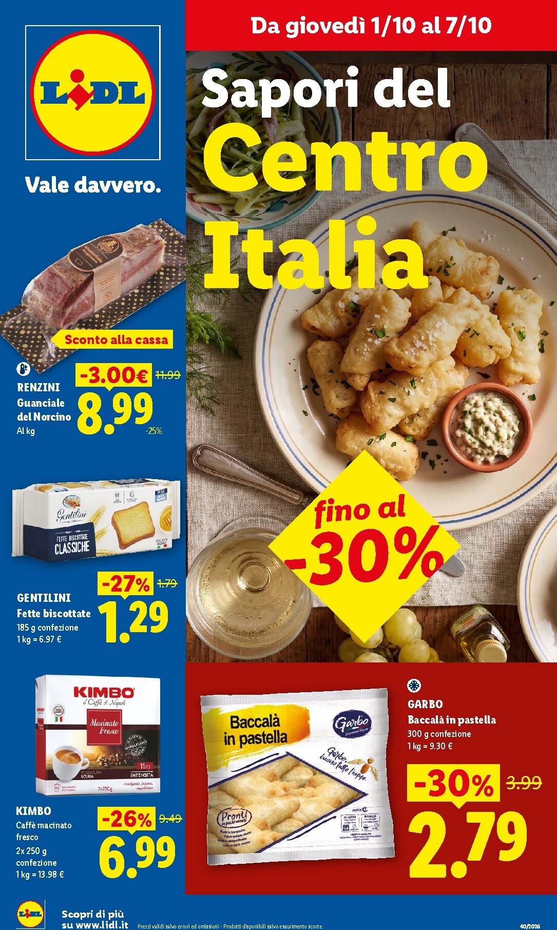 lidl - Volantino Lidl - Centro Italia per la prossima settimana dal giovedì 01/10/2026 al mercoledì 07/10/2026