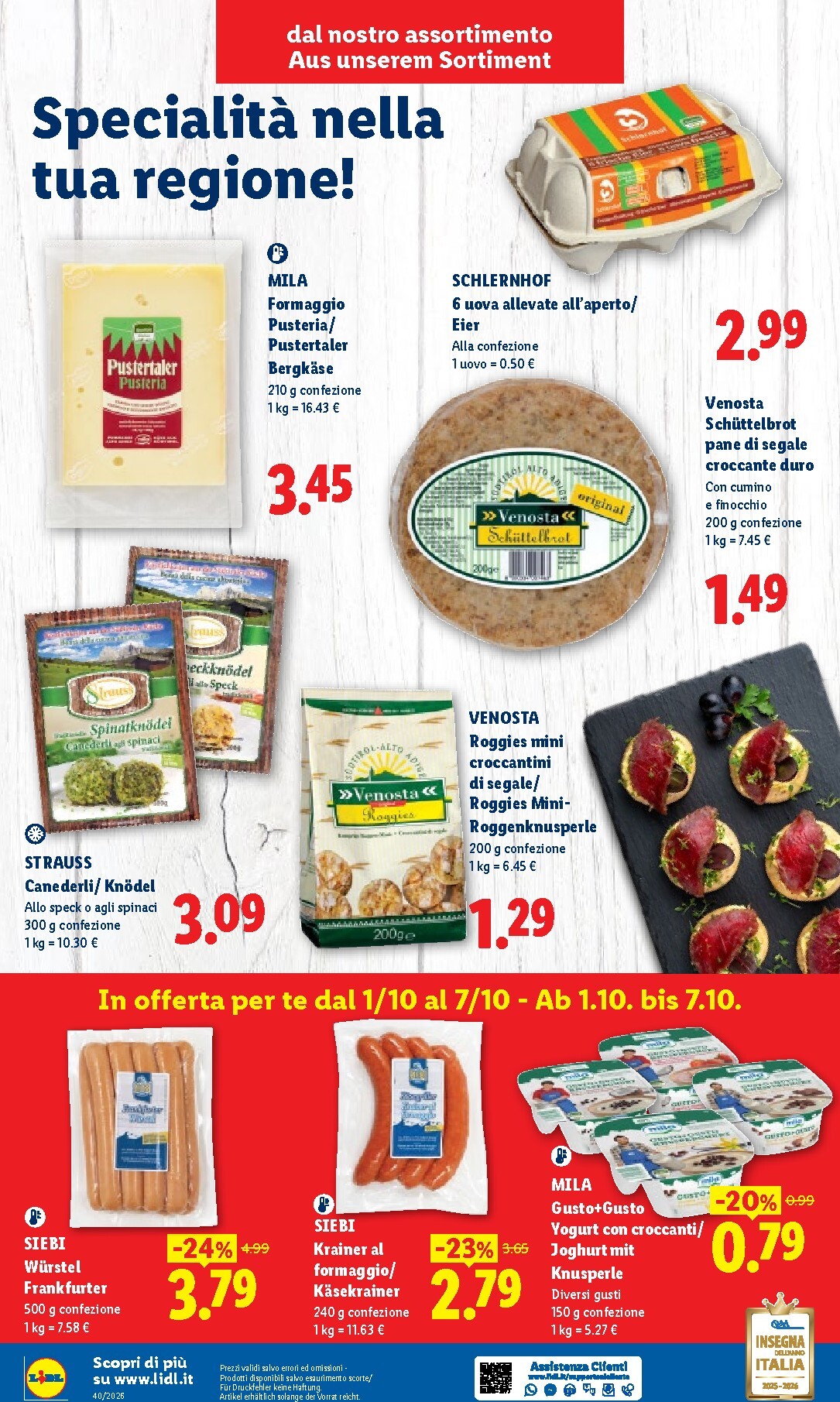 lidl - Volantino Lidl - Trentino Alto-Adige per la prossima settimana dal giovedì 01/10/2026 al mercoledì 07/10/2026 - page: 4