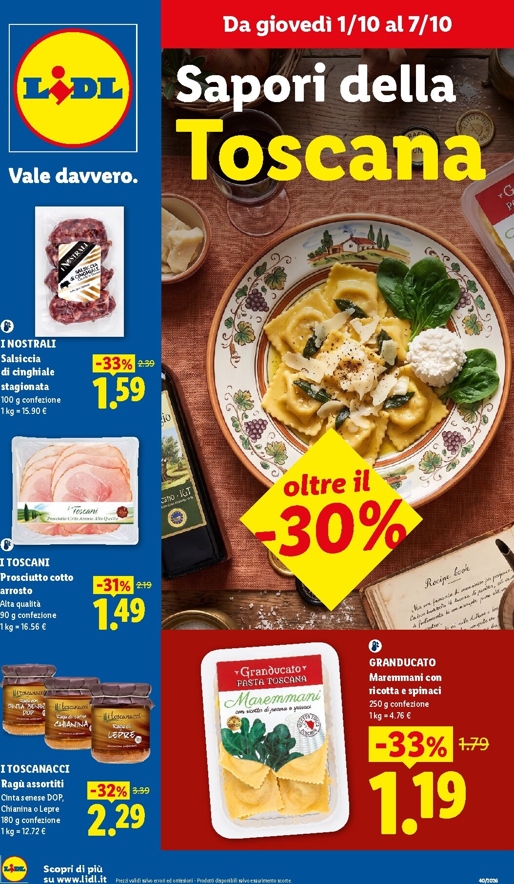 lidl - Volantino futuro Lidl - Toscana valido dal giovedì 01/10/2026 al mercoledì 07/10/2026