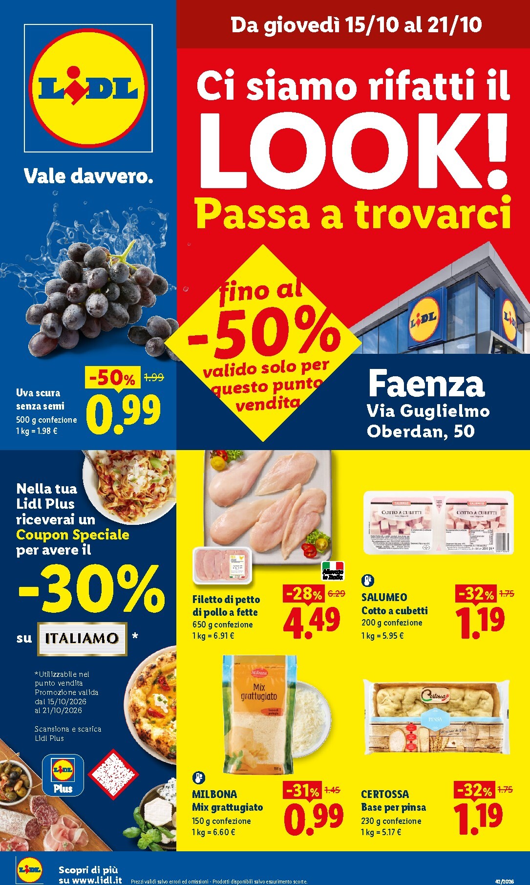 lidl - Volantino Lidl - Ci siamo rifatti il look - Faenza per la prossima settimana dal giovedì 15/10/2026 al mercoledì 21/10/2026