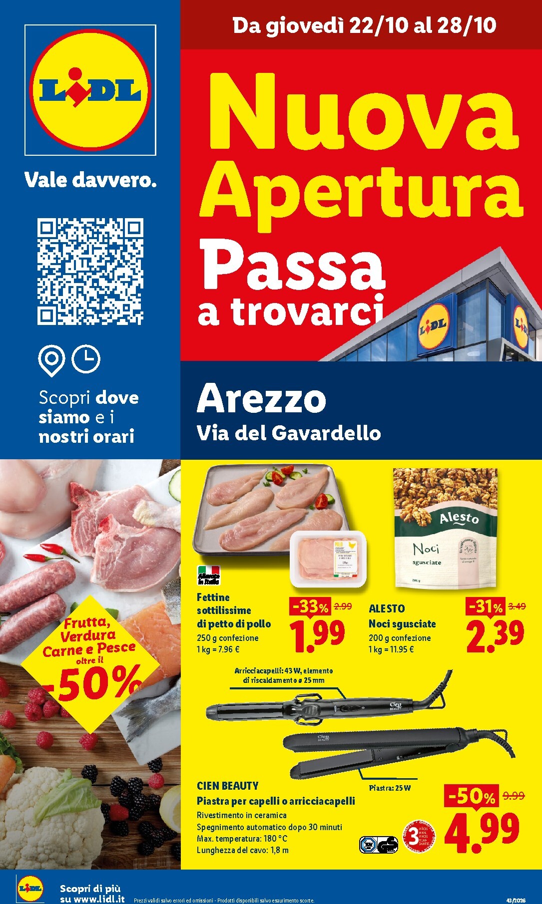 lidl - Volantino Lidl - Nuova apertura Arezzo per la prossima settimana dal giovedì 22/10/2026 al mercoledì 28/10/2026