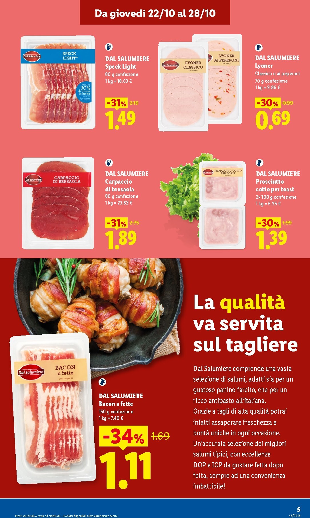 lidl - Volantino Lidl - Nuova apertura Arezzo per la prossima settimana dal giovedì 22/10/2026 al mercoledì 28/10/2026 - page: 5