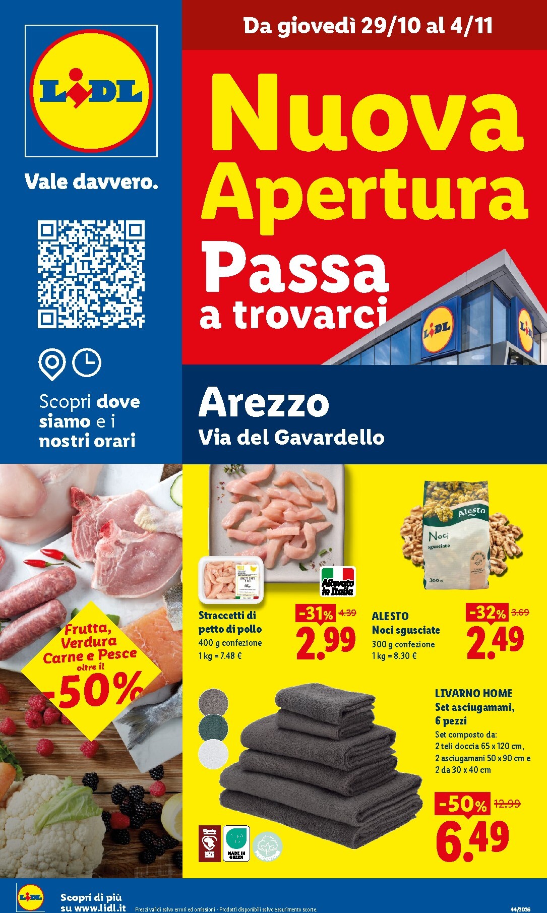 lidl - Volantino Lidl - Nuova apertura Arezzo per la prossima settimana dal giovedì 29/10/2026 al mercoledì 04/11/2026