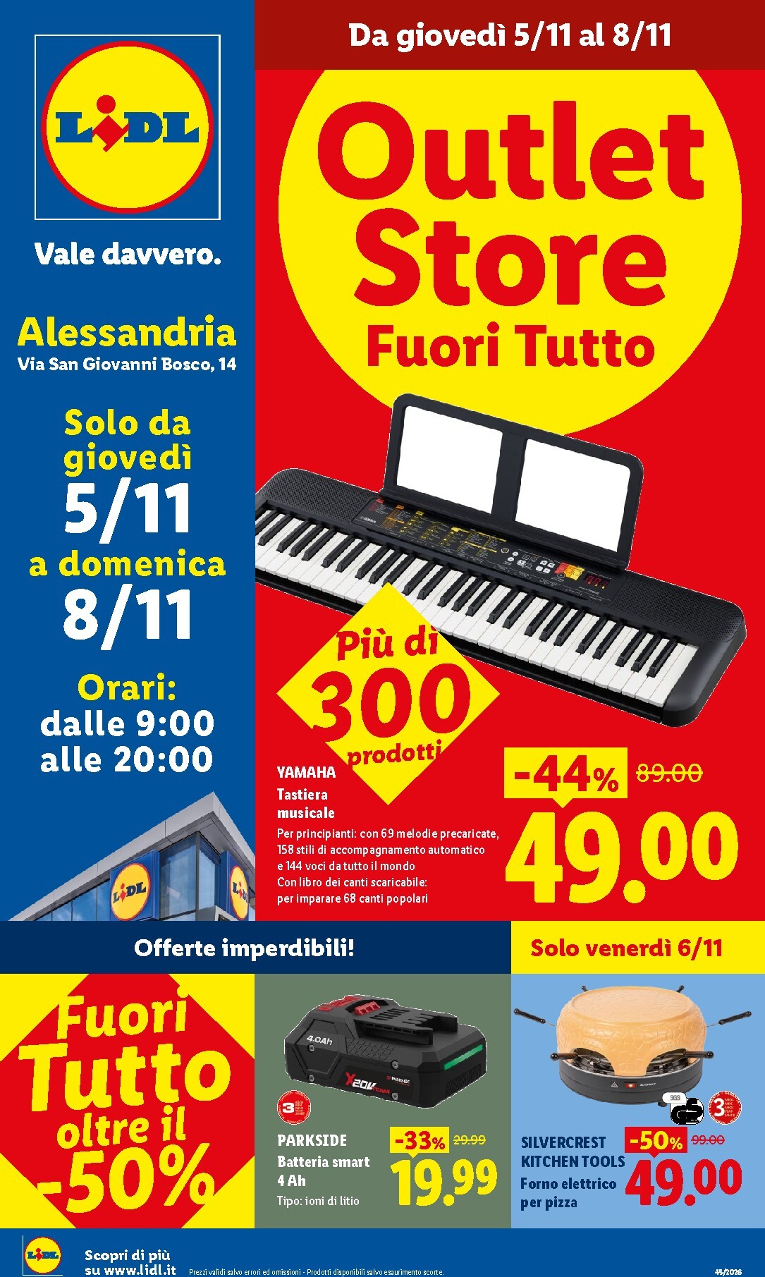 lidl - Volantino Lidl - Outlet Store per la prossima settimana dal giovedì 05/11/2026 al domenica 08/11/2026