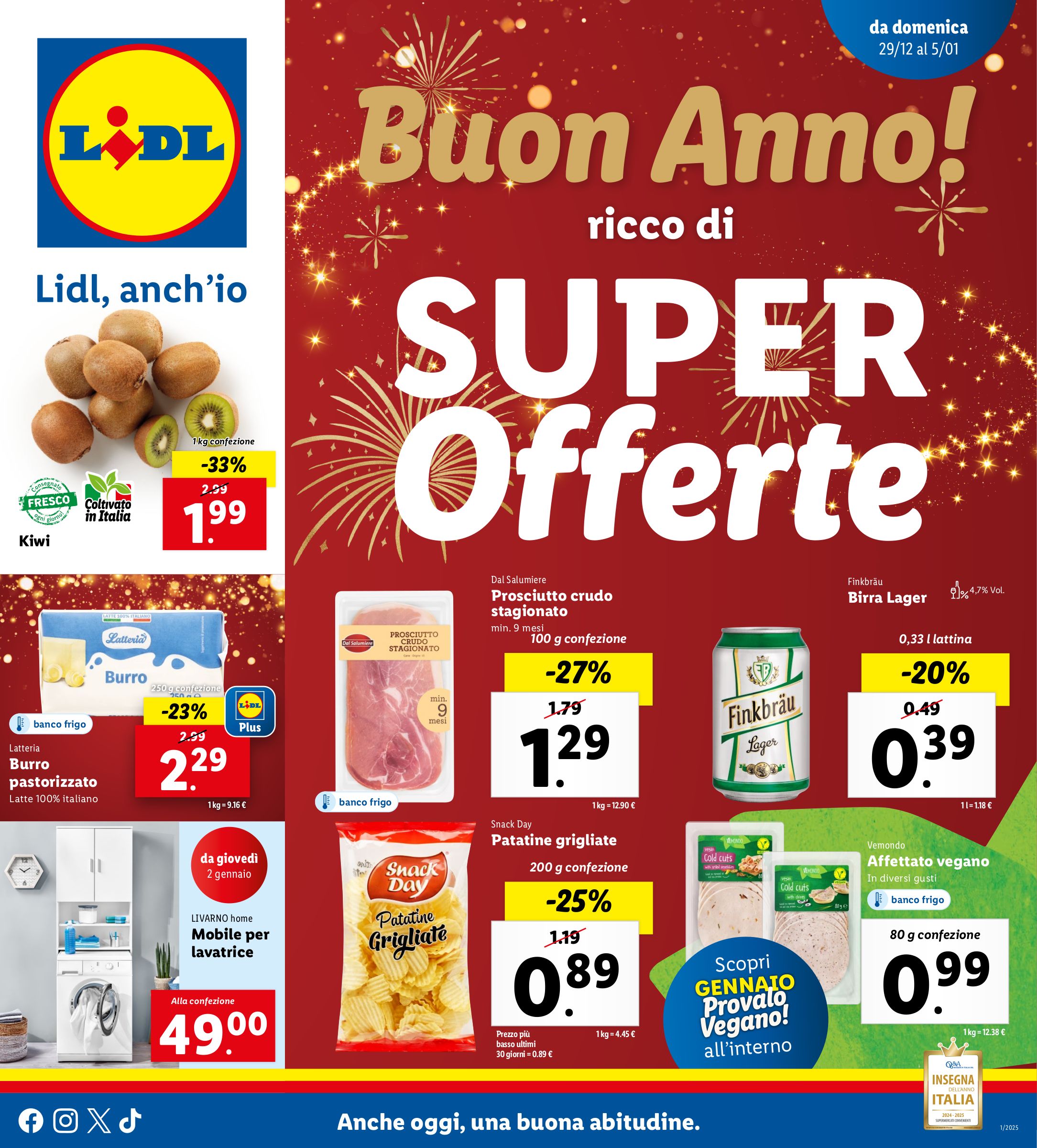 lidl - Volantino Lidl valido dal 29/12 al 05/01