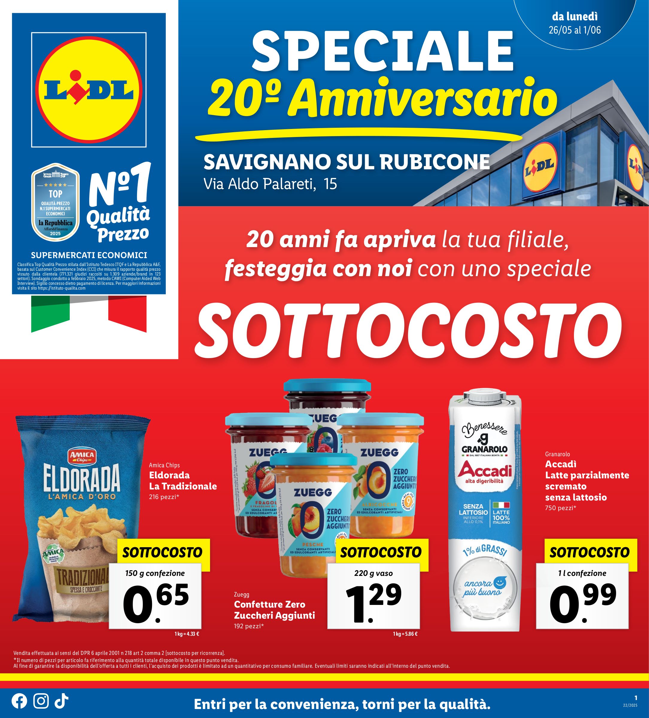 lidl - Volantino Lidl - Speciale Anniversario Savignano valido dal 26/05 al 01/06