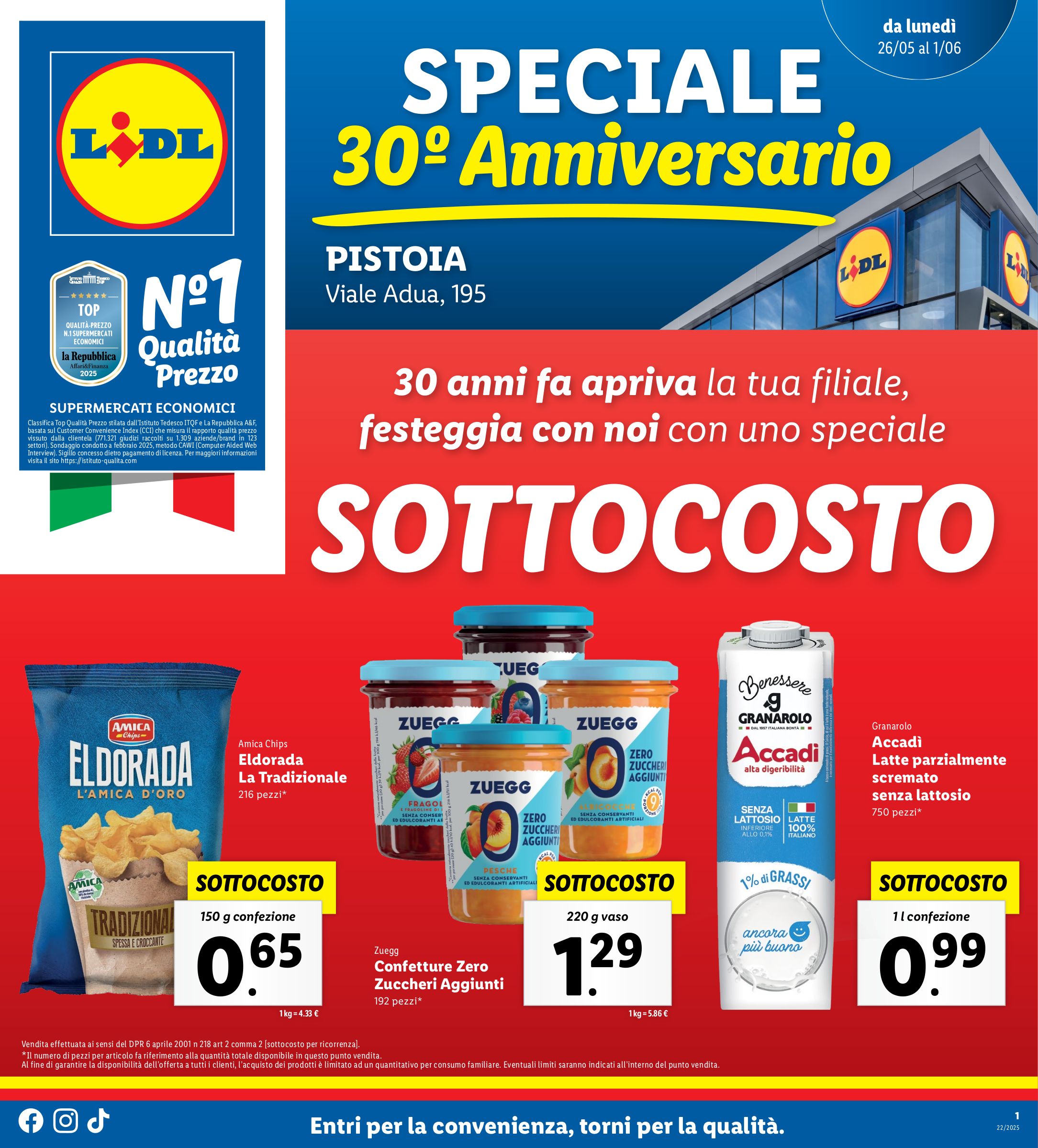 lidl - Volantino Lidl - Speciale Anniversario Pistoia valido dal 26/05 al 01/06