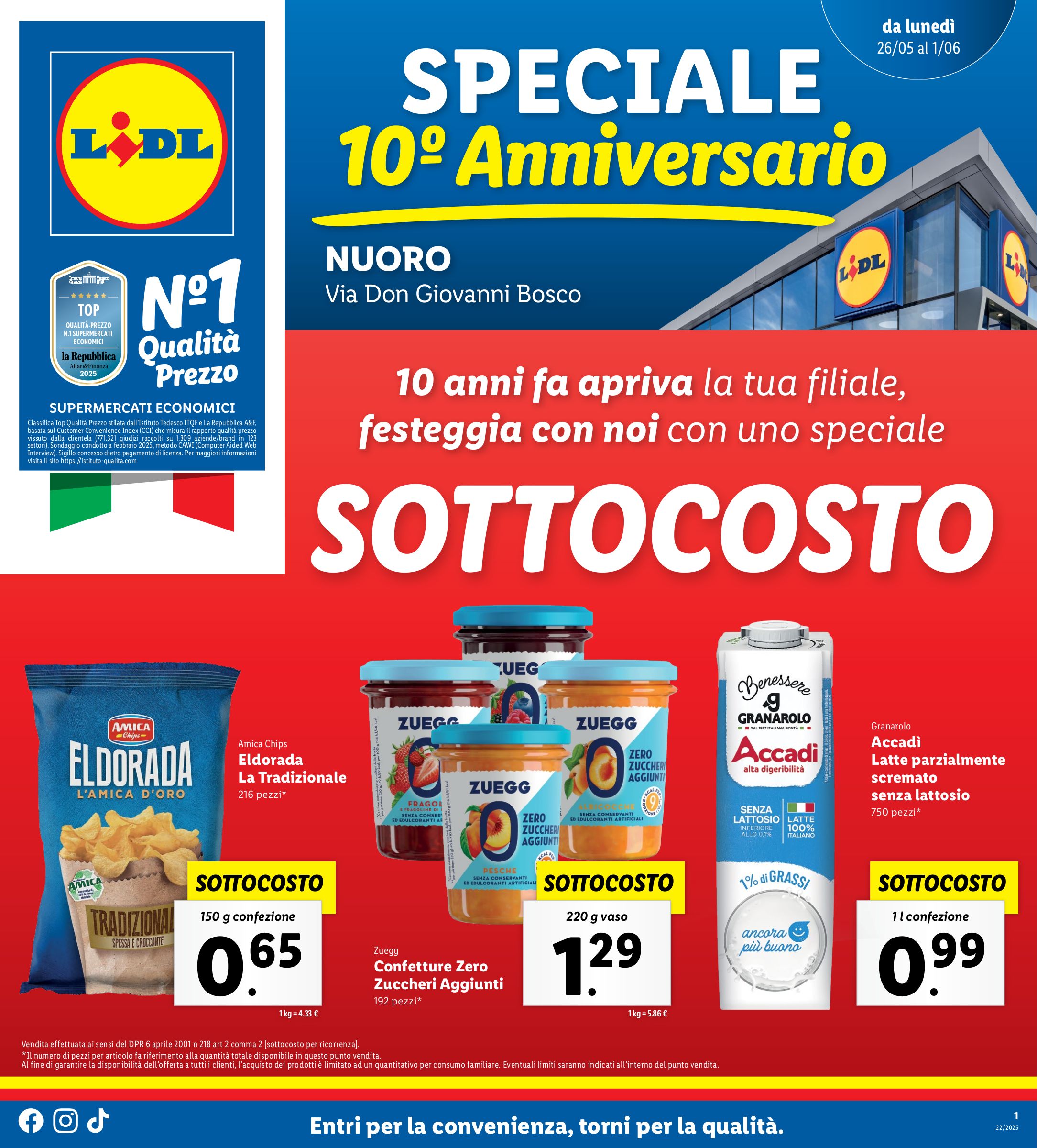 lidl - Volantino Lidl - Speciale Anniversario Nuoro valido dal 26/05 al 01/06