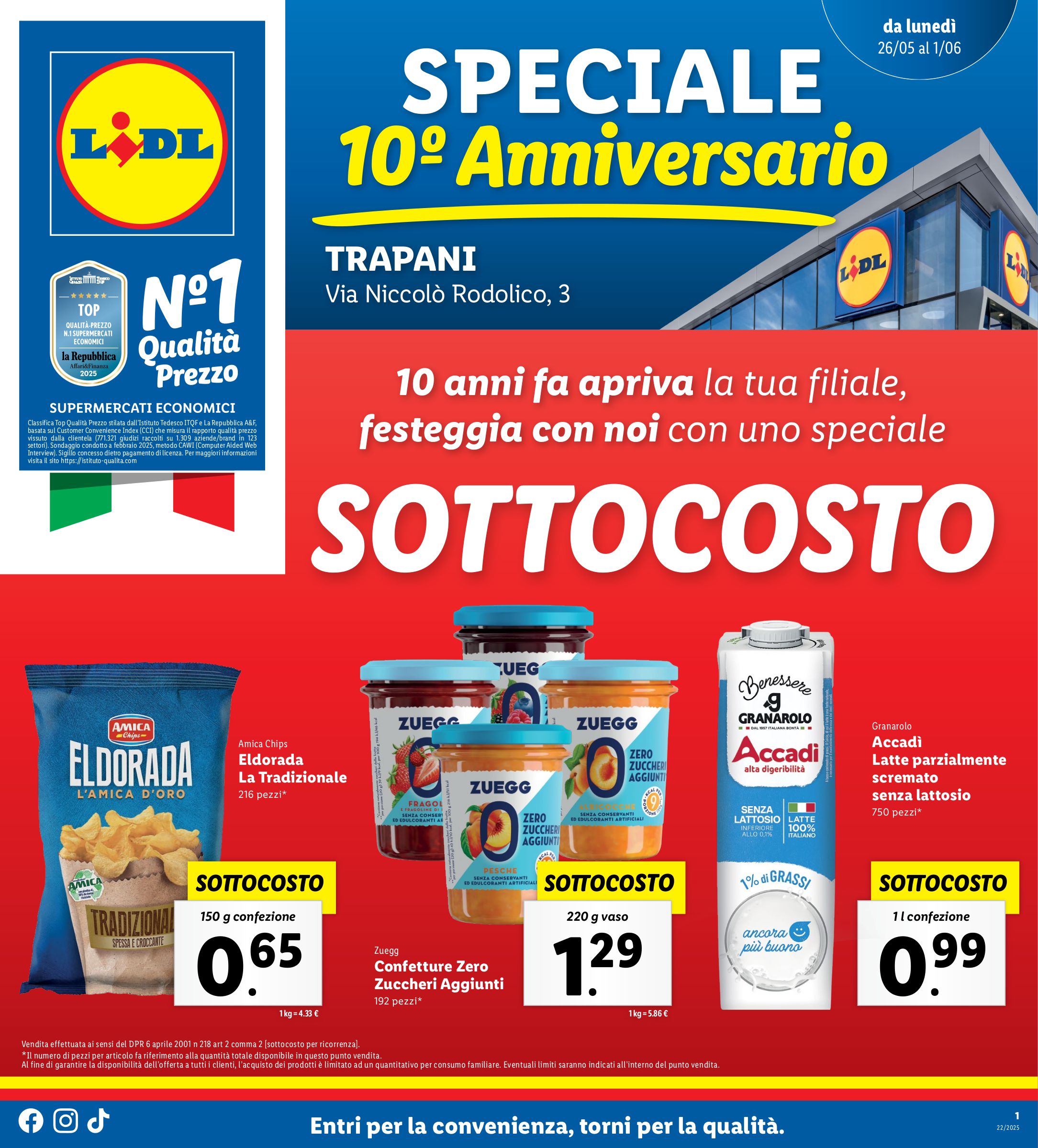 lidl - Volantino Lidl - Speciale Anniversario Trapani valido dal 26/05 al 01/06