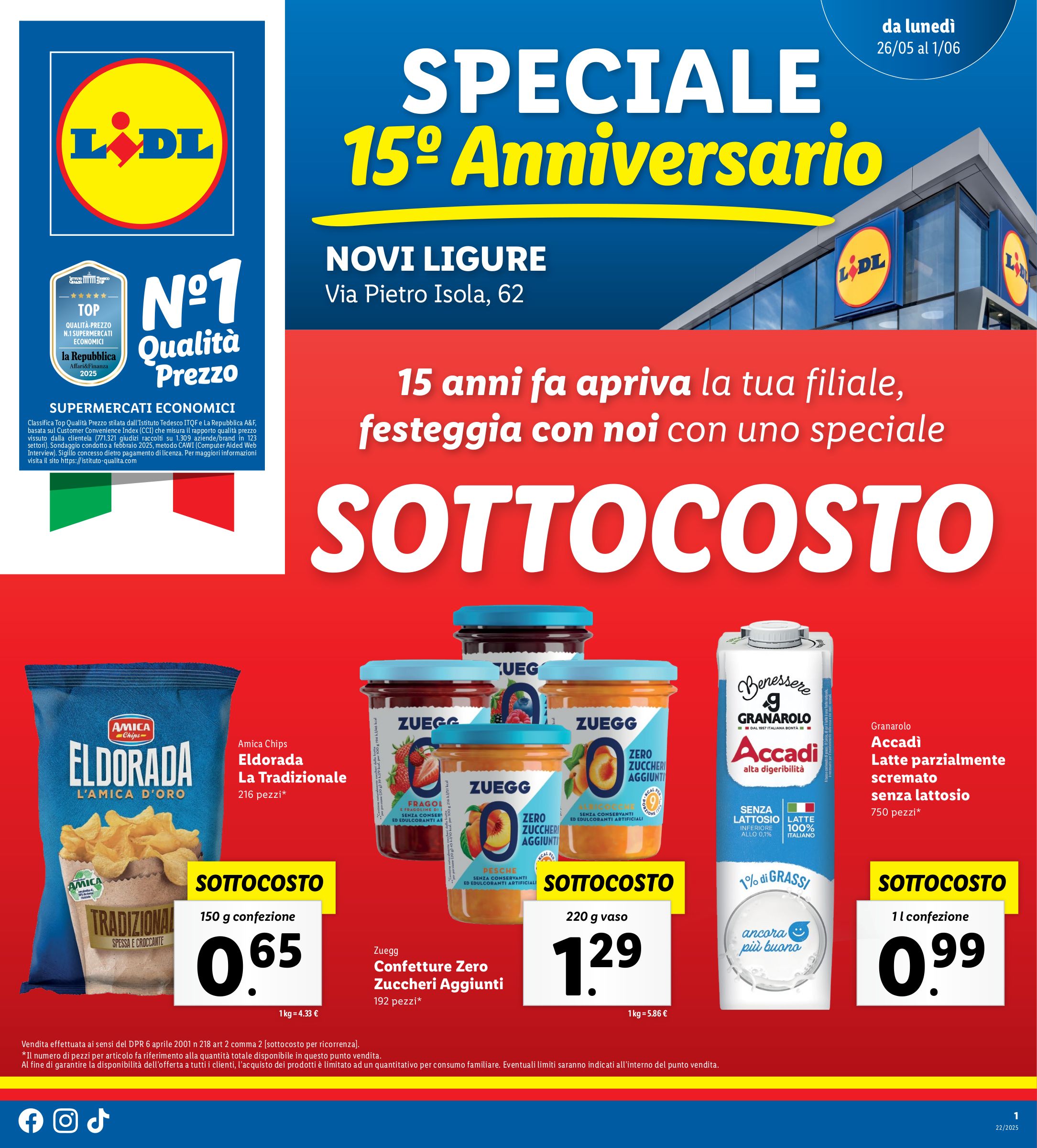 lidl - Volantino Lidl - Speciale Anniversario Novi Ligure valido dal 26/05 al 01/06
