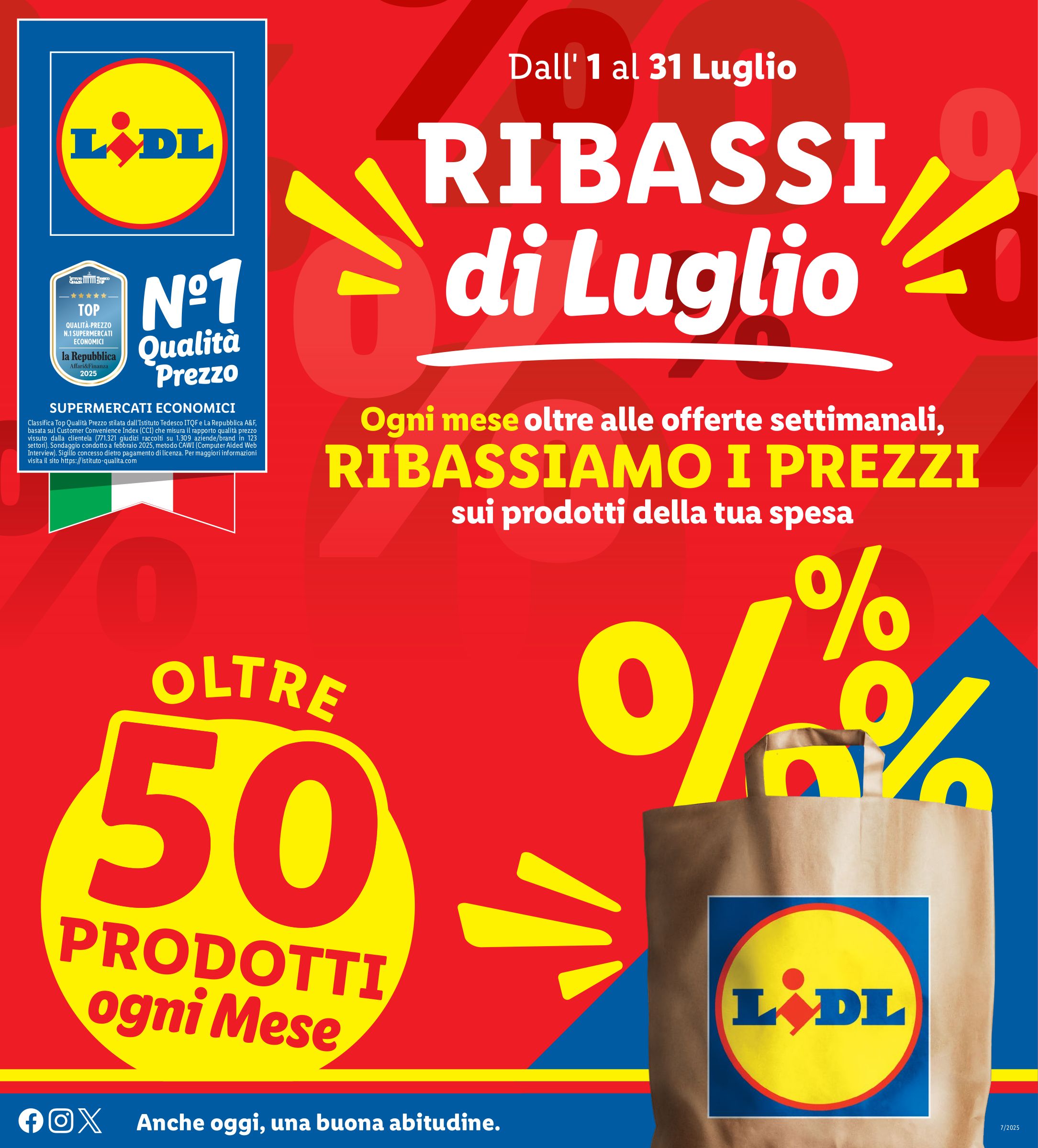 lidl - Volantino Lidl - Ribassati del mese valido dal 01/07 al 31/07