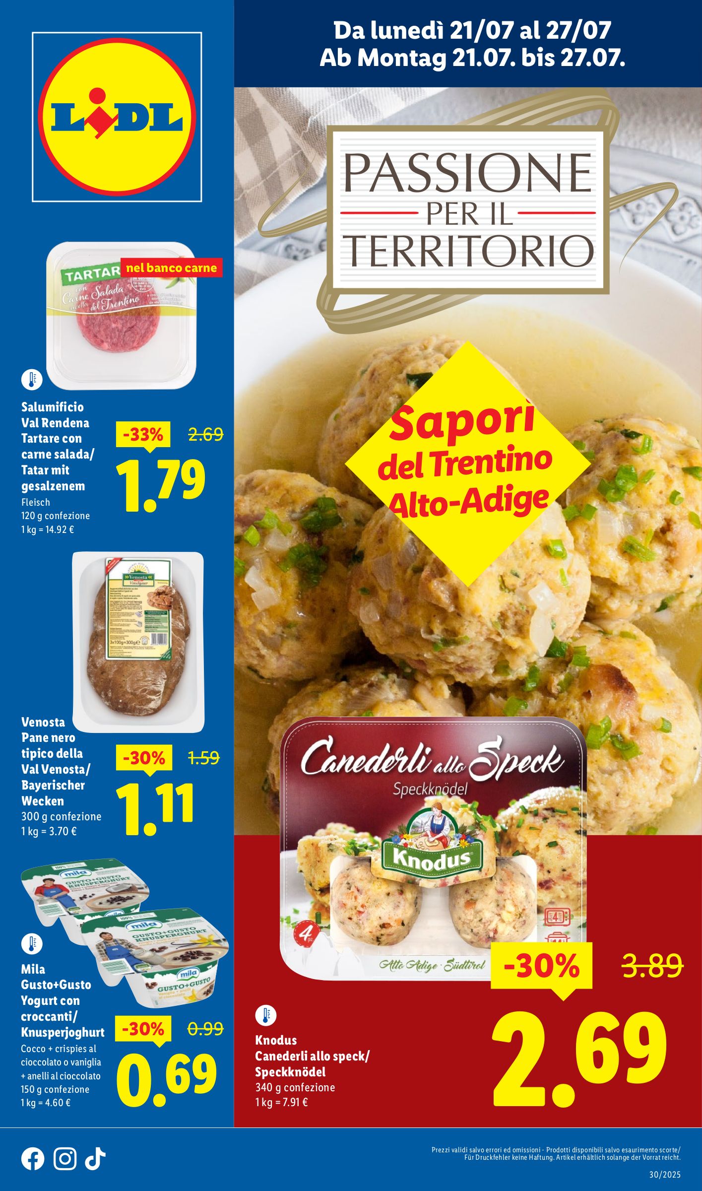 lidl - Volantino Lidl - Trentino Alto-Adige valido dal 21/07 al 27/07