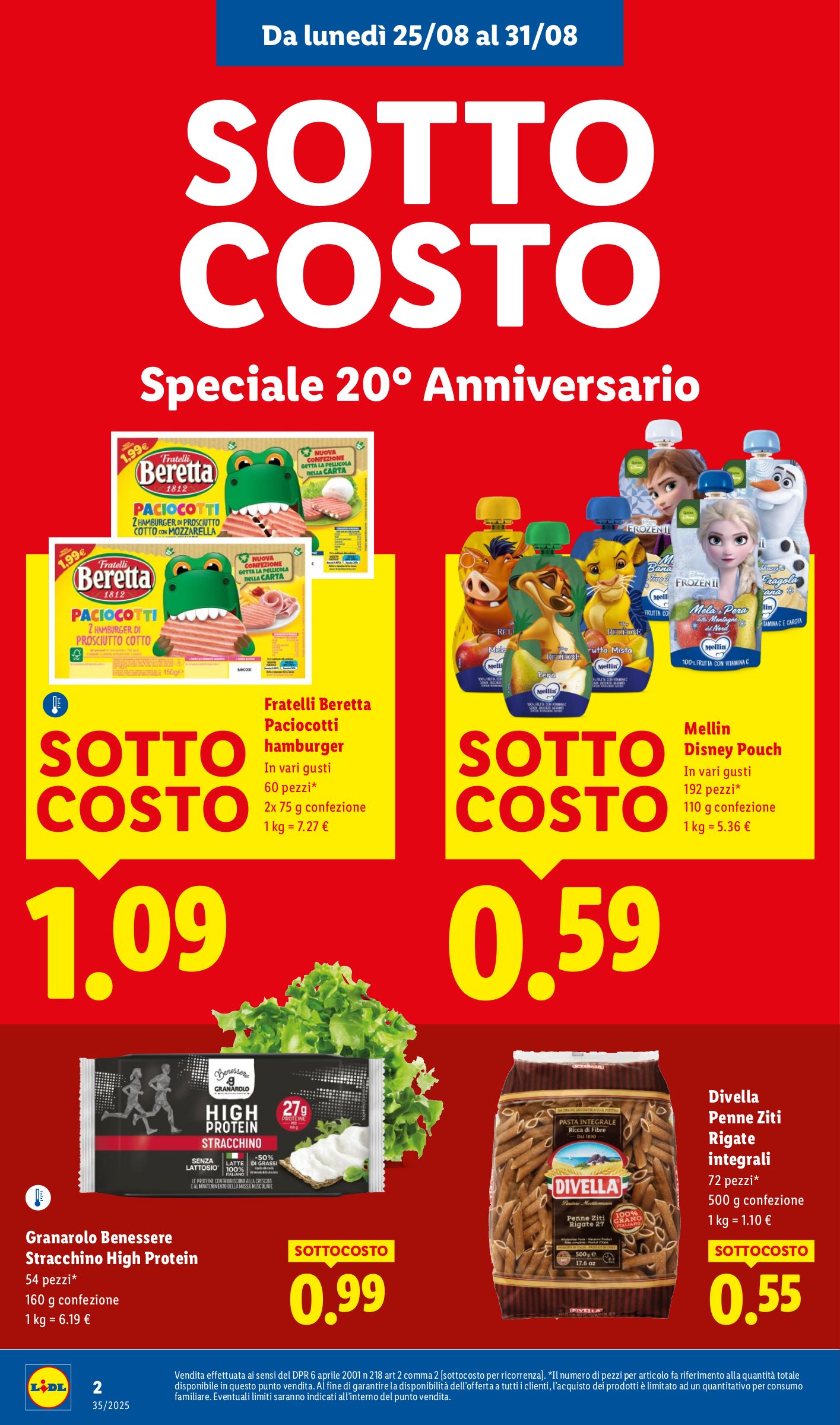 lidl - Volantino Lidl - Speciale Anniversario S. Ferdinando valido dal 25/08 al 31/08 - page: 2