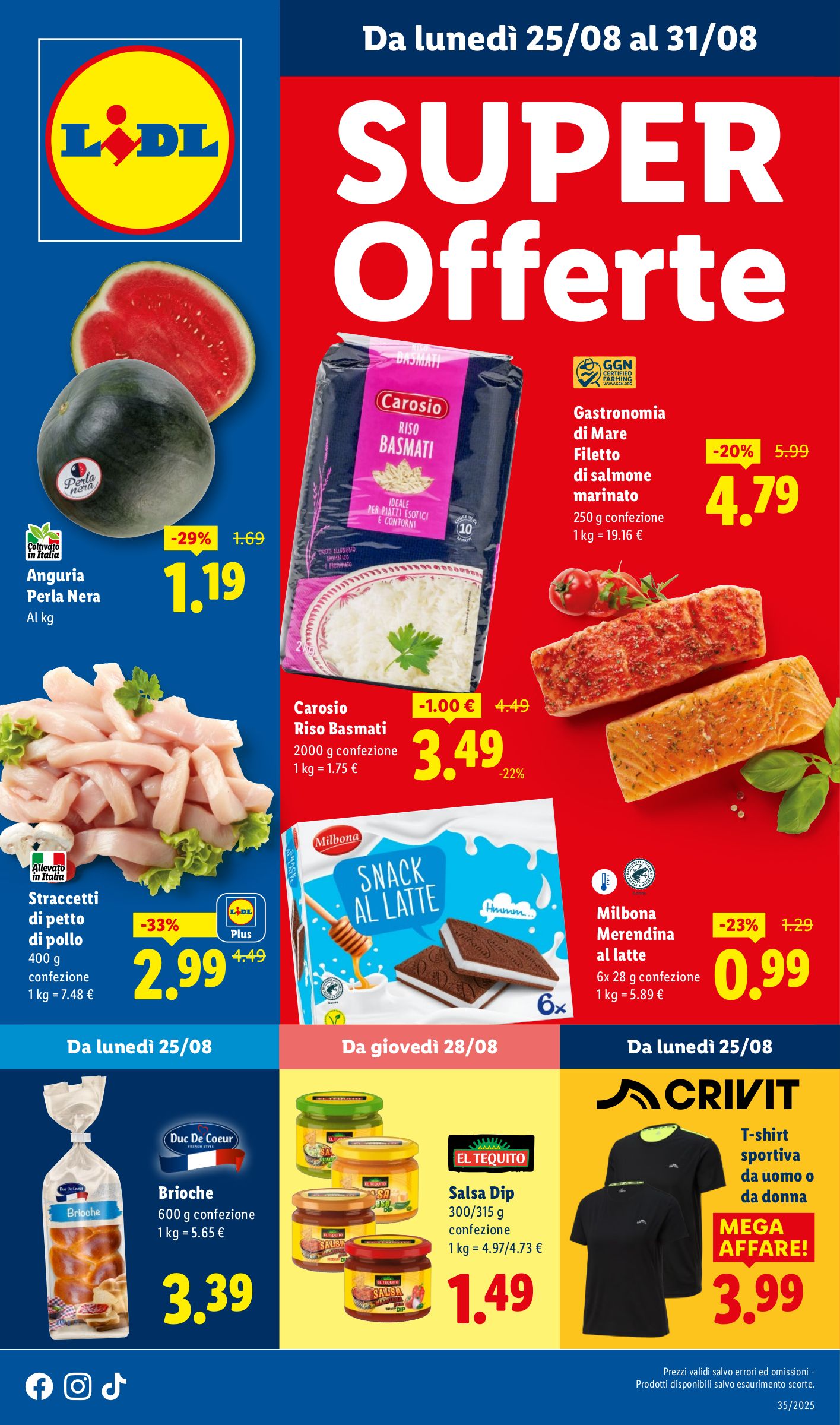 lidl - Volantino Lidl valido dal 25/08 al 31/08