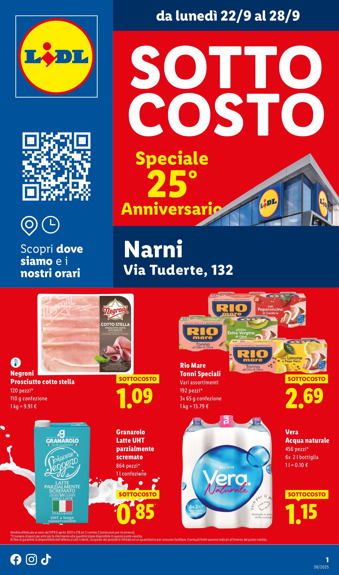 lidl - Volantino Lidl - Speciale Anniversario Narni valido dal 22/09 al 28/09