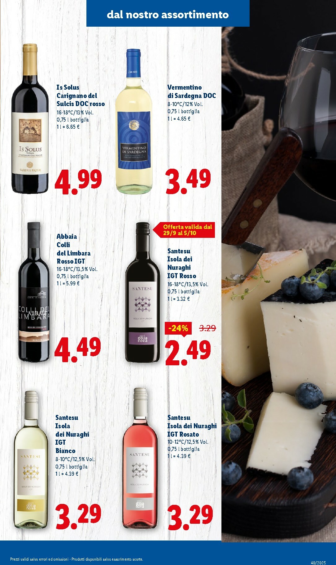 lidl - Volantino Lidl - Sapori della Sardegna valido dal 29/09 al 05/10 - page: 9