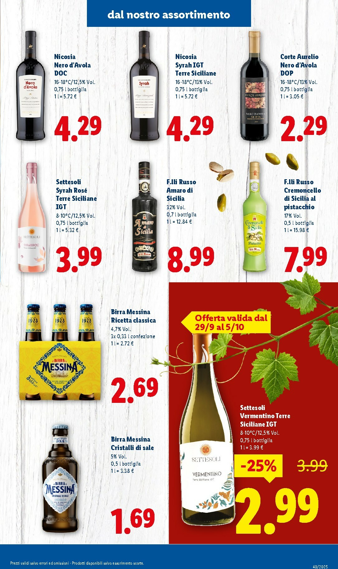lidl - Volantino Lidl - Sapori della Sicilia valido dal 29/09 al 05/10 - page: 9