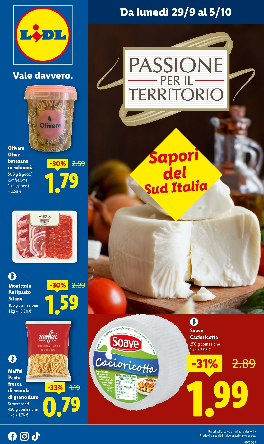 lidl - Volantino Lidl - Sapori del Sud Italia valido dal 29/09 al 05/10