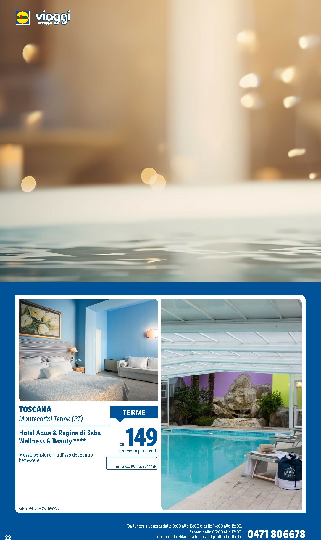 lidl - Volantino Lidl - Viaggi valido dal 06/10 al 21/12 - page: 22