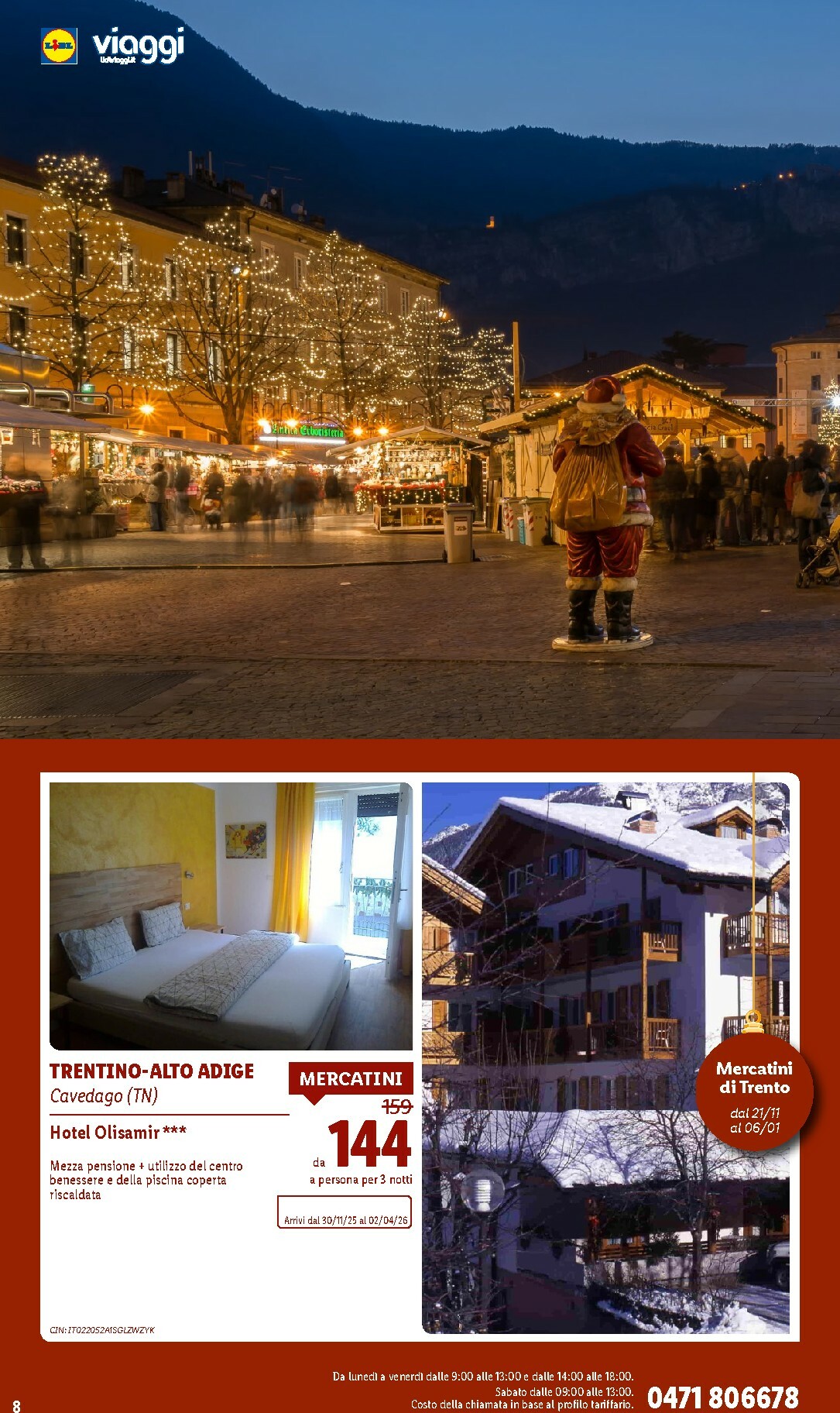 lidl - Volantino Lidl - Viaggi valido dal 06/10 al 21/12 - page: 8