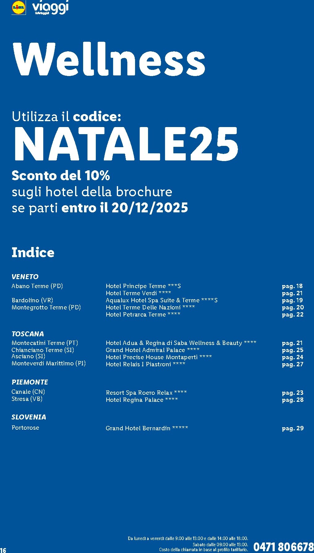 lidl - Volantino Lidl - Viaggi valido dal 06/10 al 21/12 - page: 16