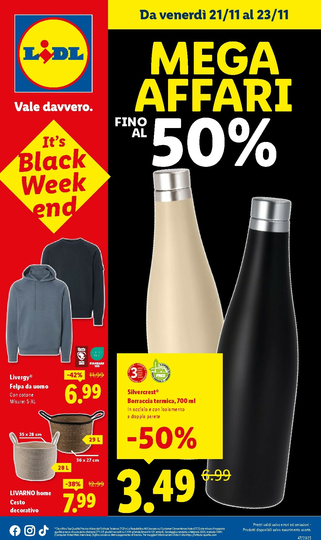 lidl - Volantino Lidl - Mega Affari valido dal 21/11 al 23/11