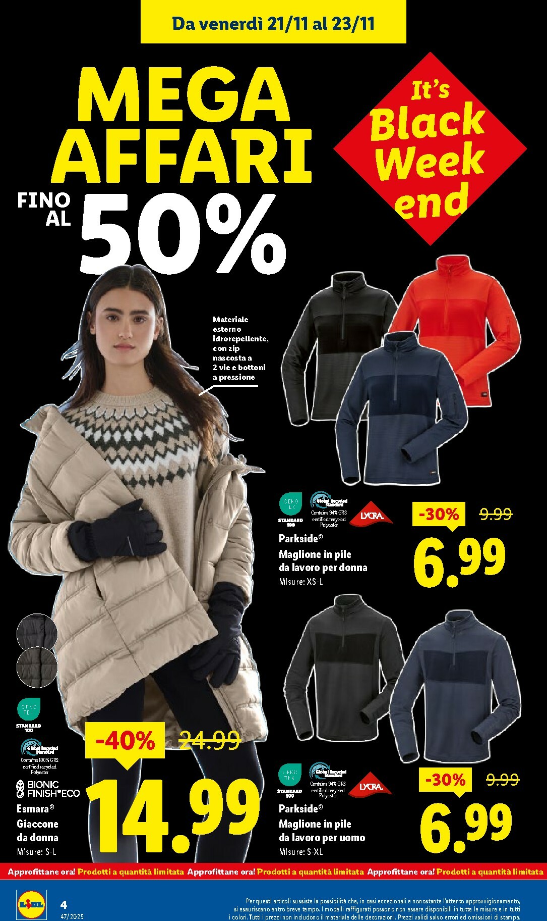 lidl - Volantino Lidl - Mega Affari valido dal 21/11 al 23/11 - page: 4