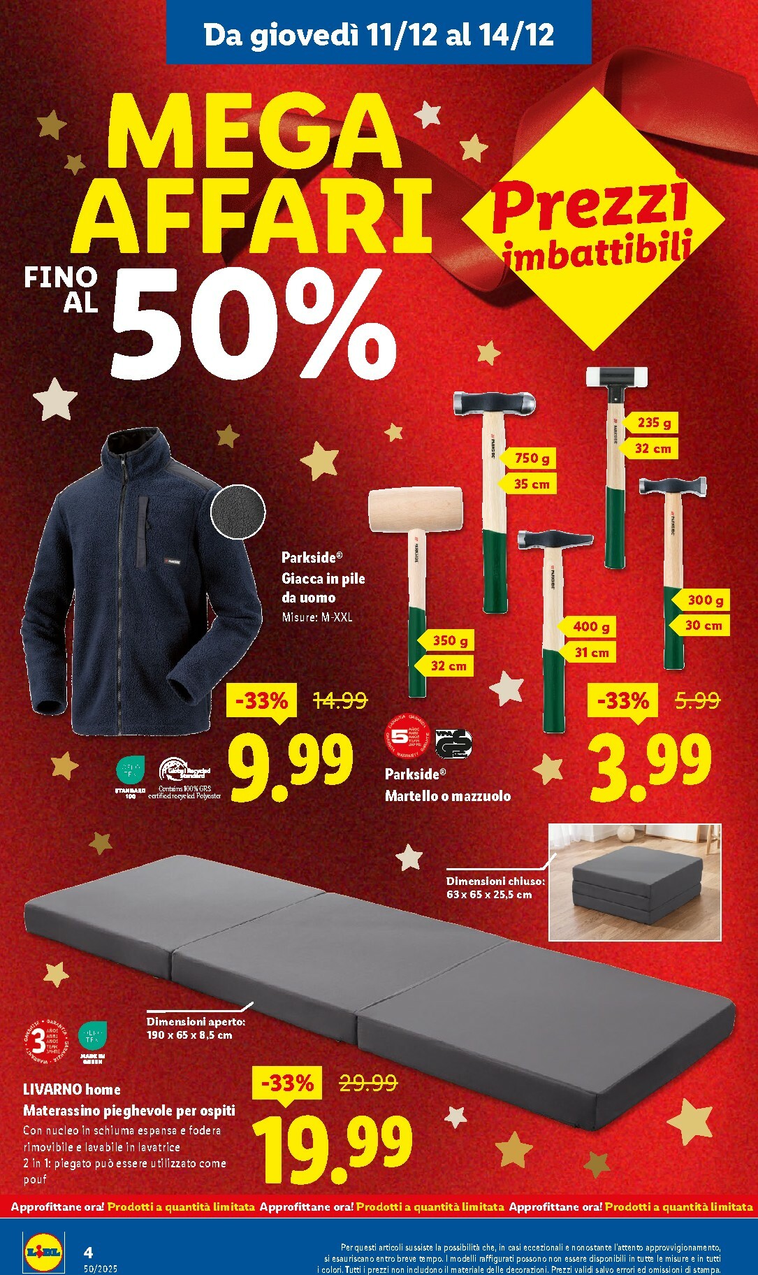 lidl - Volantino Lidl - Mega Affari valido dal 11/12 al 14/12 - page: 4