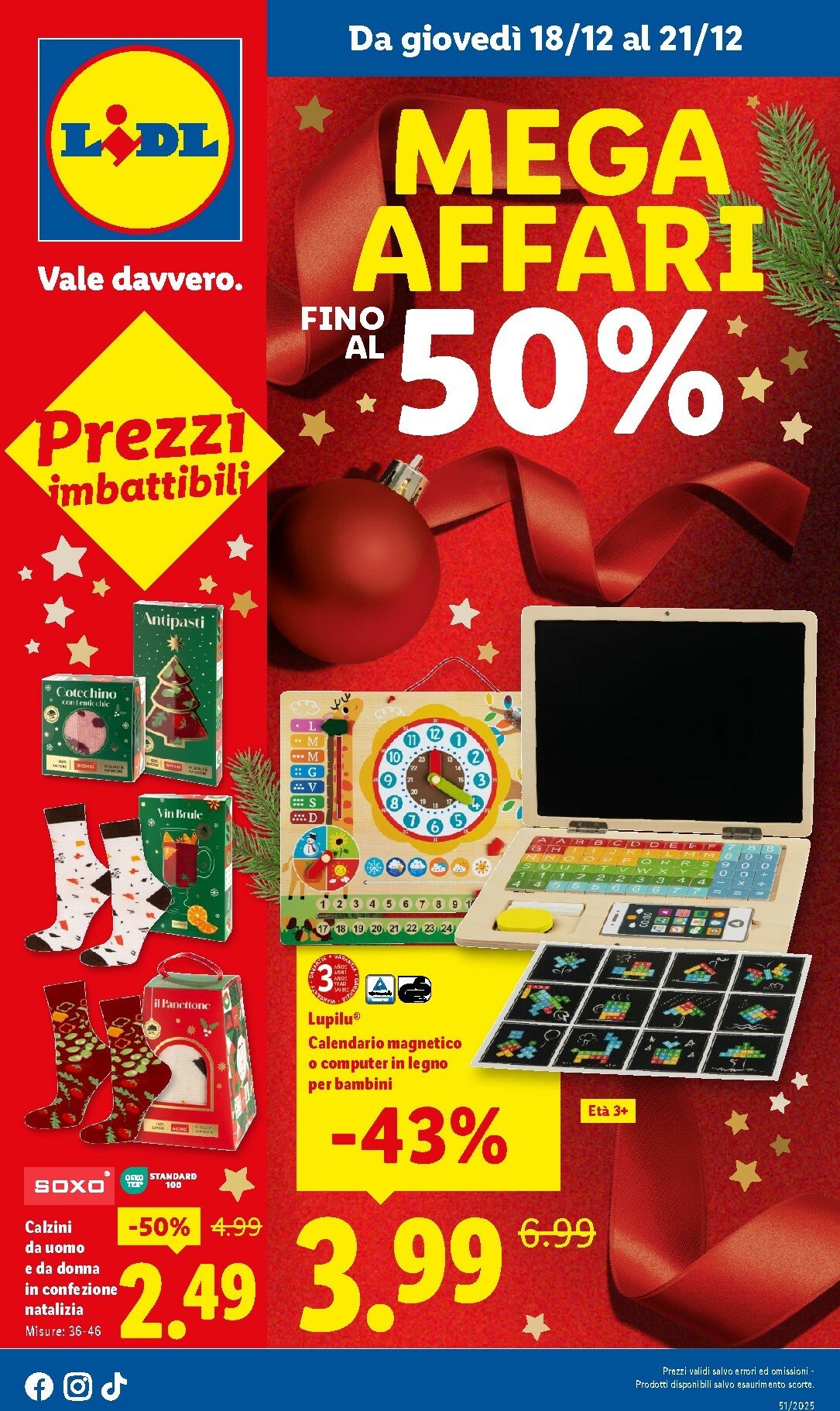 lidl - Volantino Lidl - Mega Affari valido dal 18/12 al 21/12