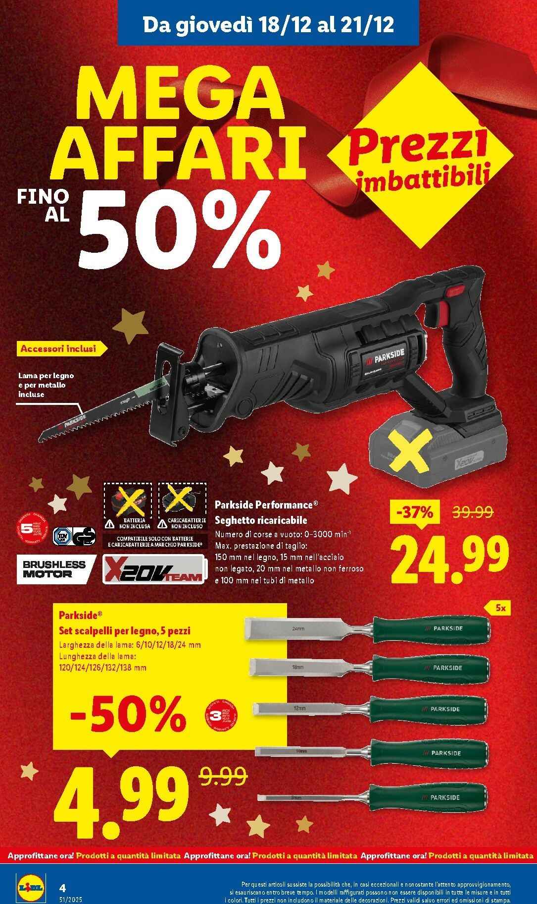 lidl - Volantino Lidl - Mega Affari valido dal 18/12 al 21/12 - page: 4