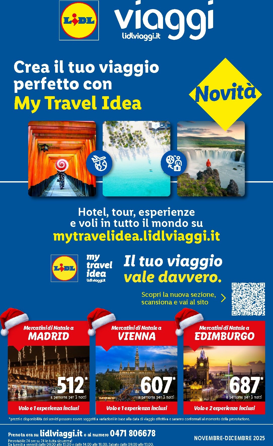 lidl - Volantino Lidl - Viaggi valido dal 01/11 al 31/12