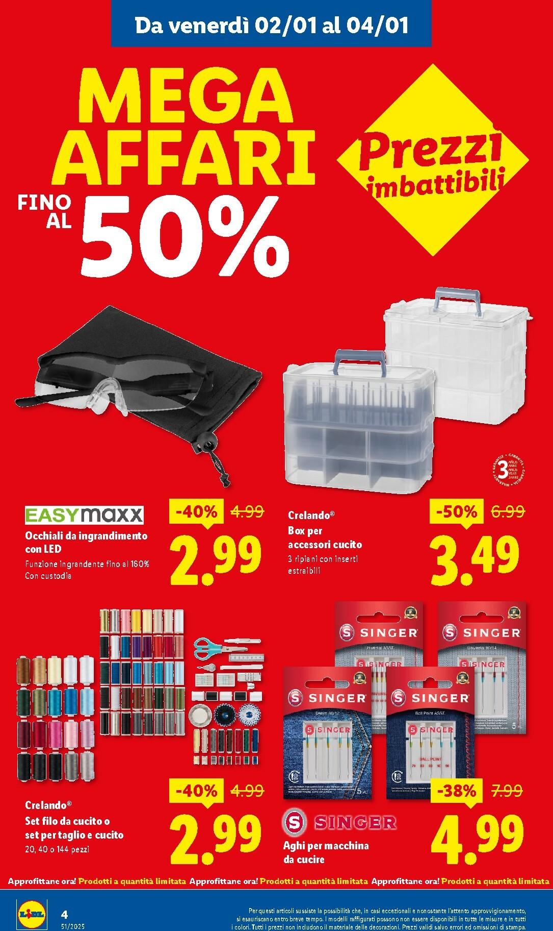 lidl - Volantino Lidl - Mega Affari valido dal 02/01 al 04/01 - page: 4