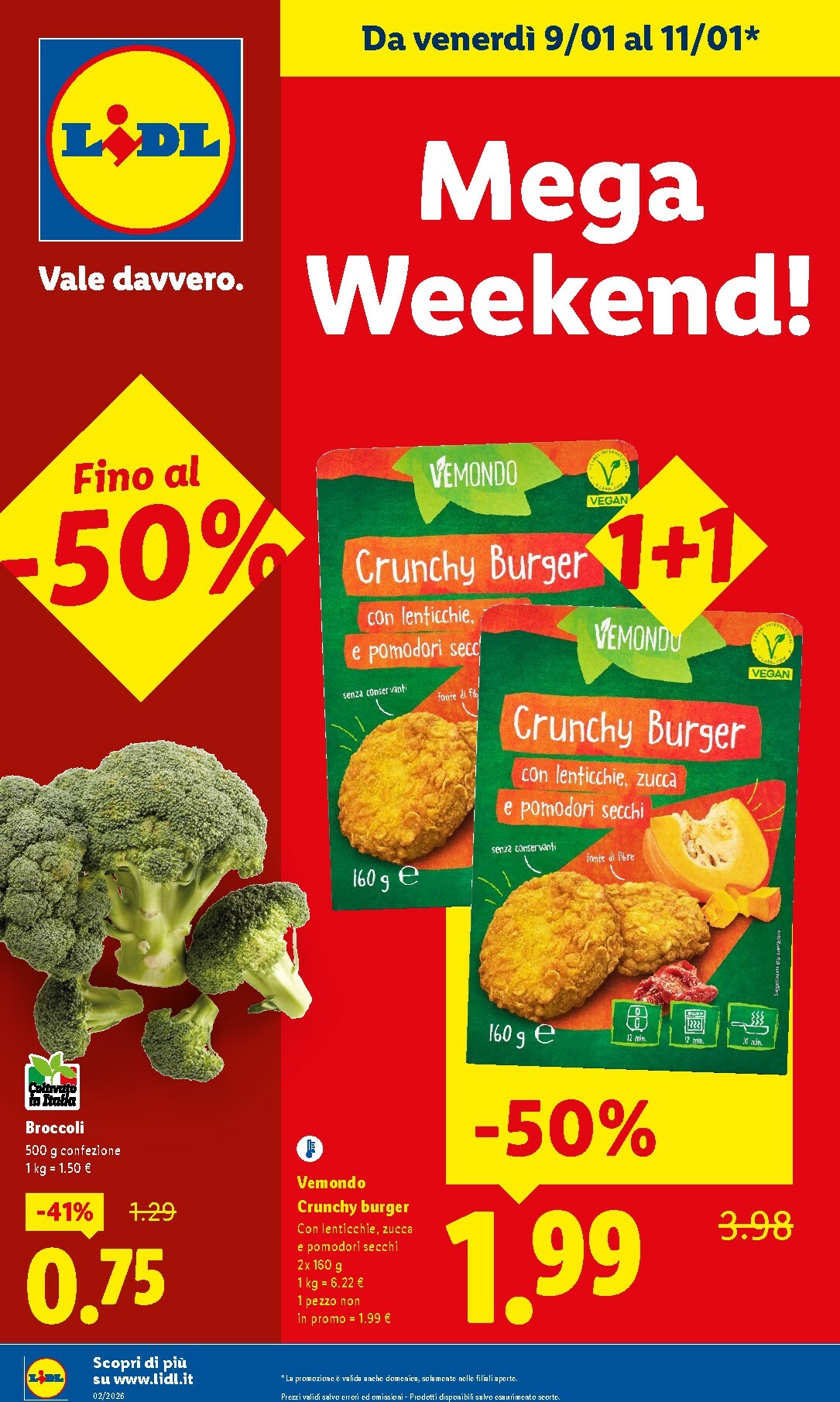 lidl - Volantino Lidl - Mega Weekend valido dal 09/01 al 11/01